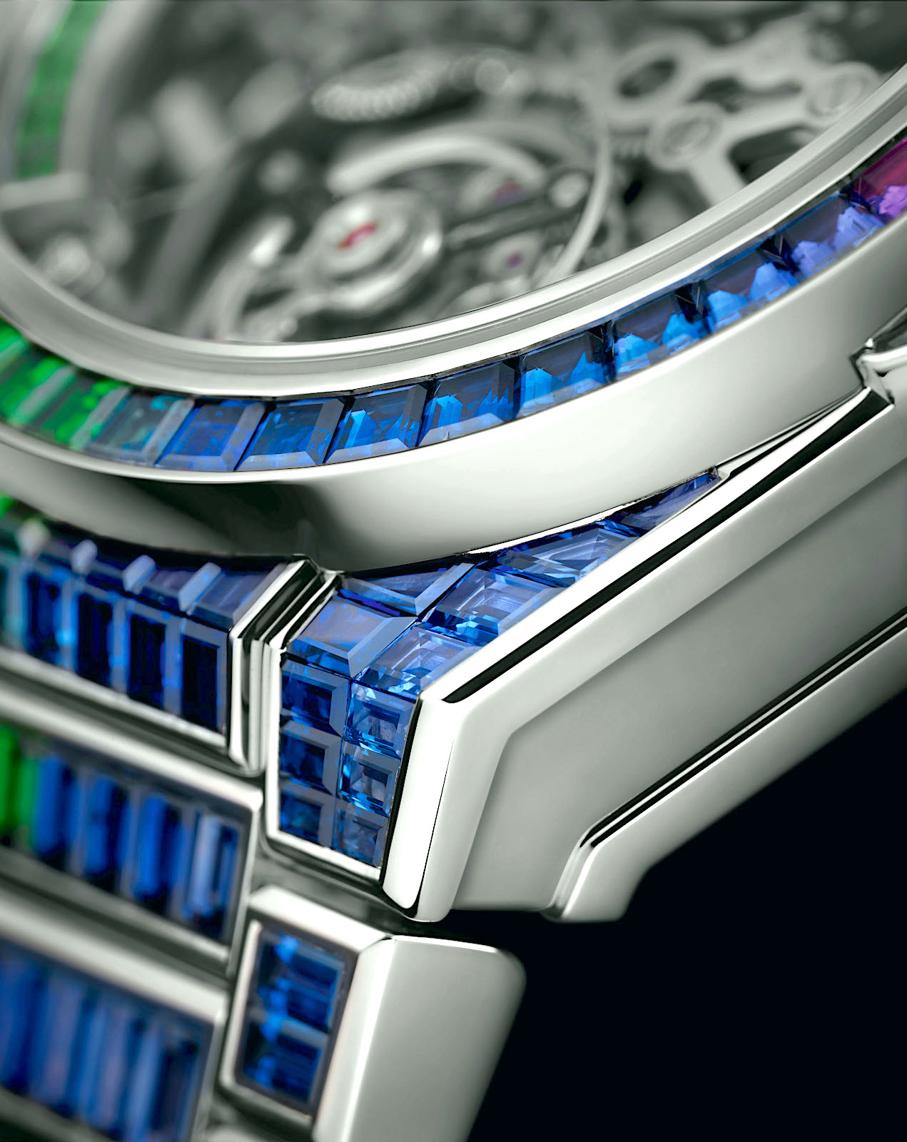 Hublot Big Bang Integral Tourbillon Rainbow - detalle White Gold