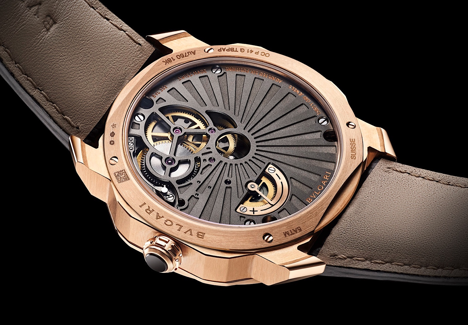 Bvlgari en los Geneva Watch Days 2021 - Octo Roma Central Tourbillon Papillon caseback