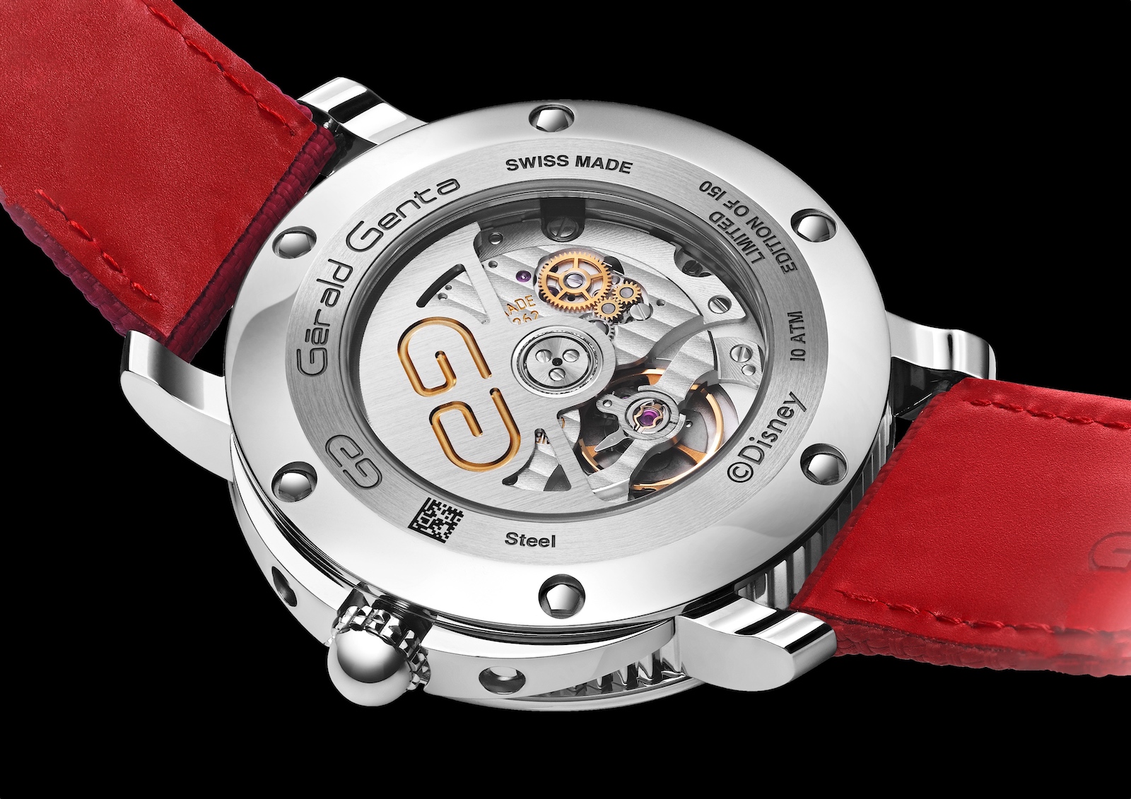 Gerald Genta Arena Retrograde Mickey Mouse - caseback