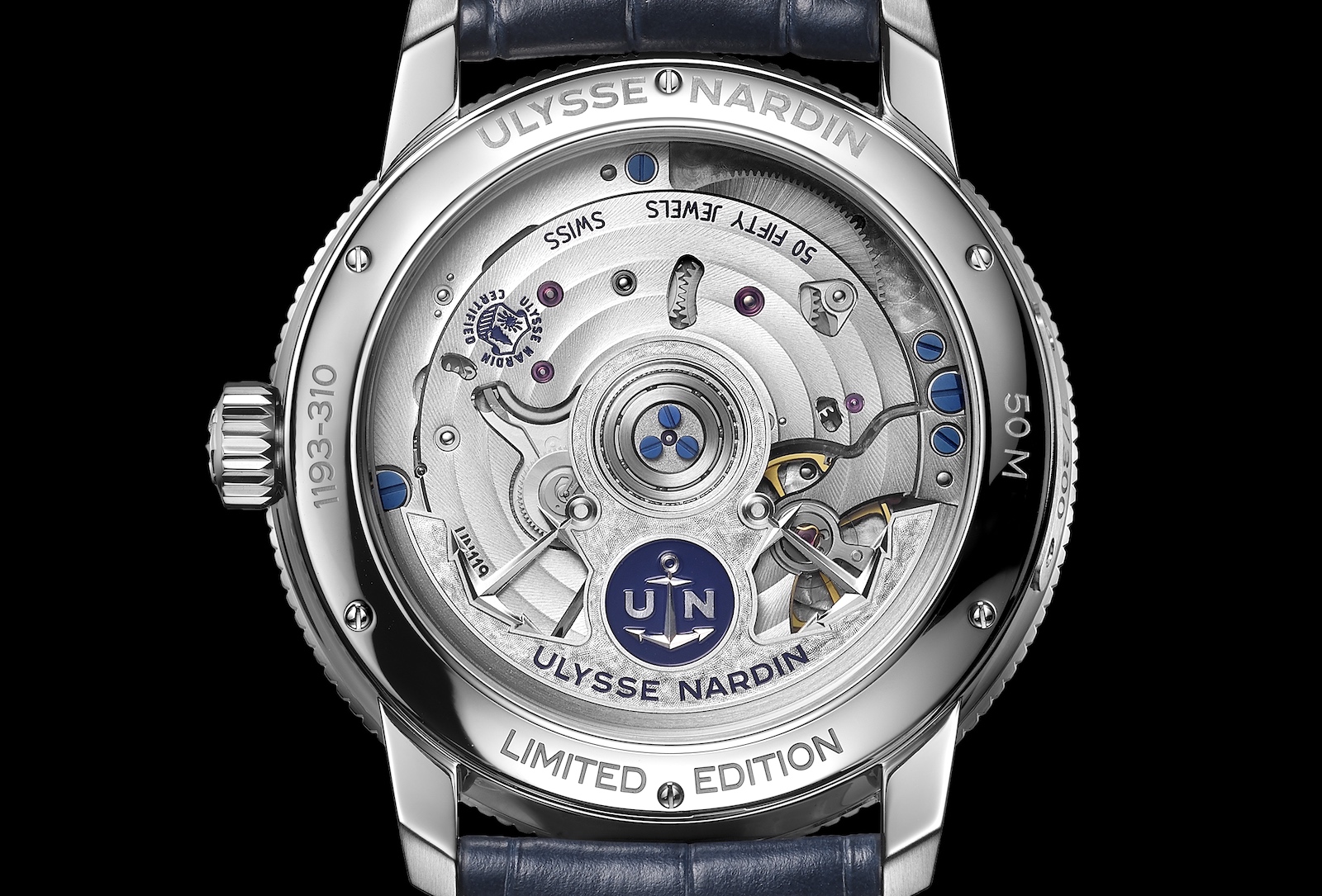 Ulysse Nardin Marine Torpilleur Moonphase - caseback