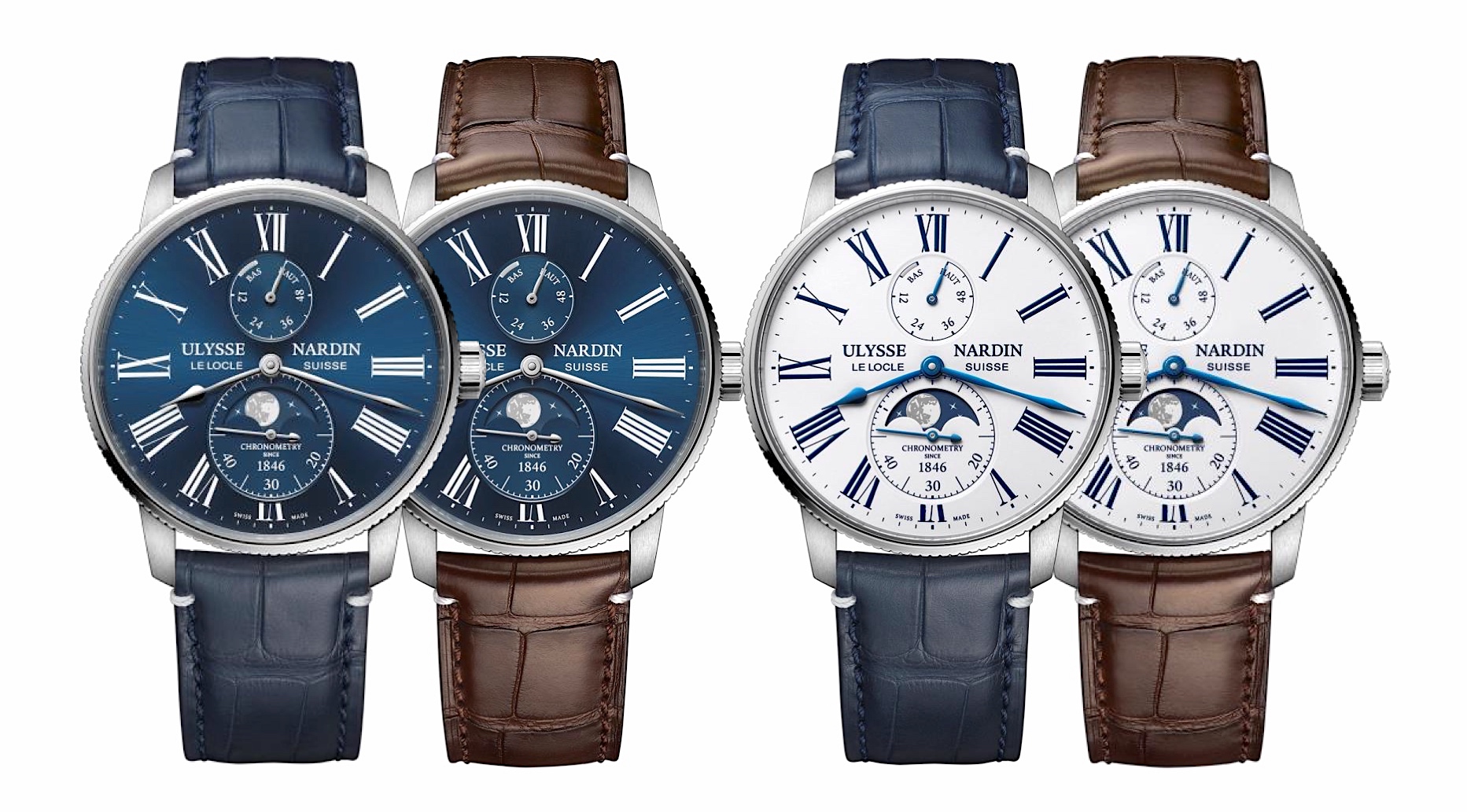 Ulysse Nardin Marine Torpilleur Moonphase - duo