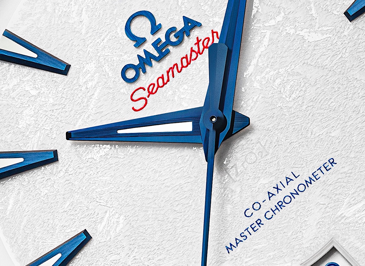 Omega Seamaster Aqua Terra Beijing 2022 - detalle esfera