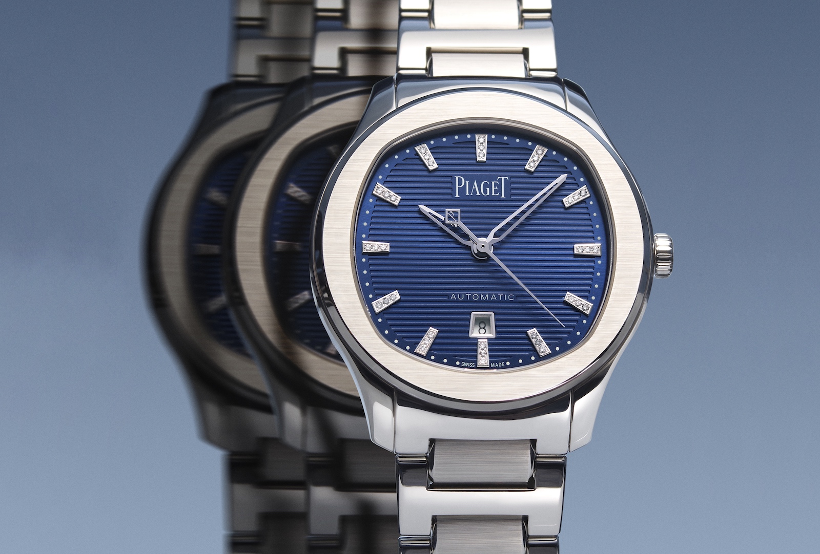 Piaget Polo Date 36 - steel blue