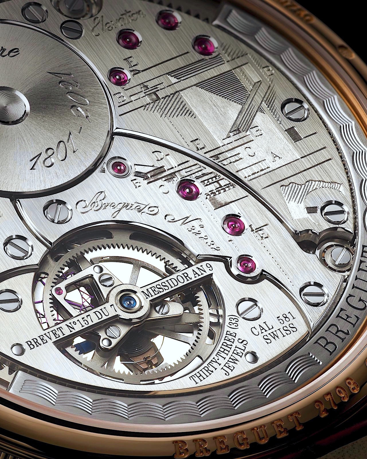 Breguet Classique Tourbillon Extra-plat anniversaire 5365 - calibre detail
