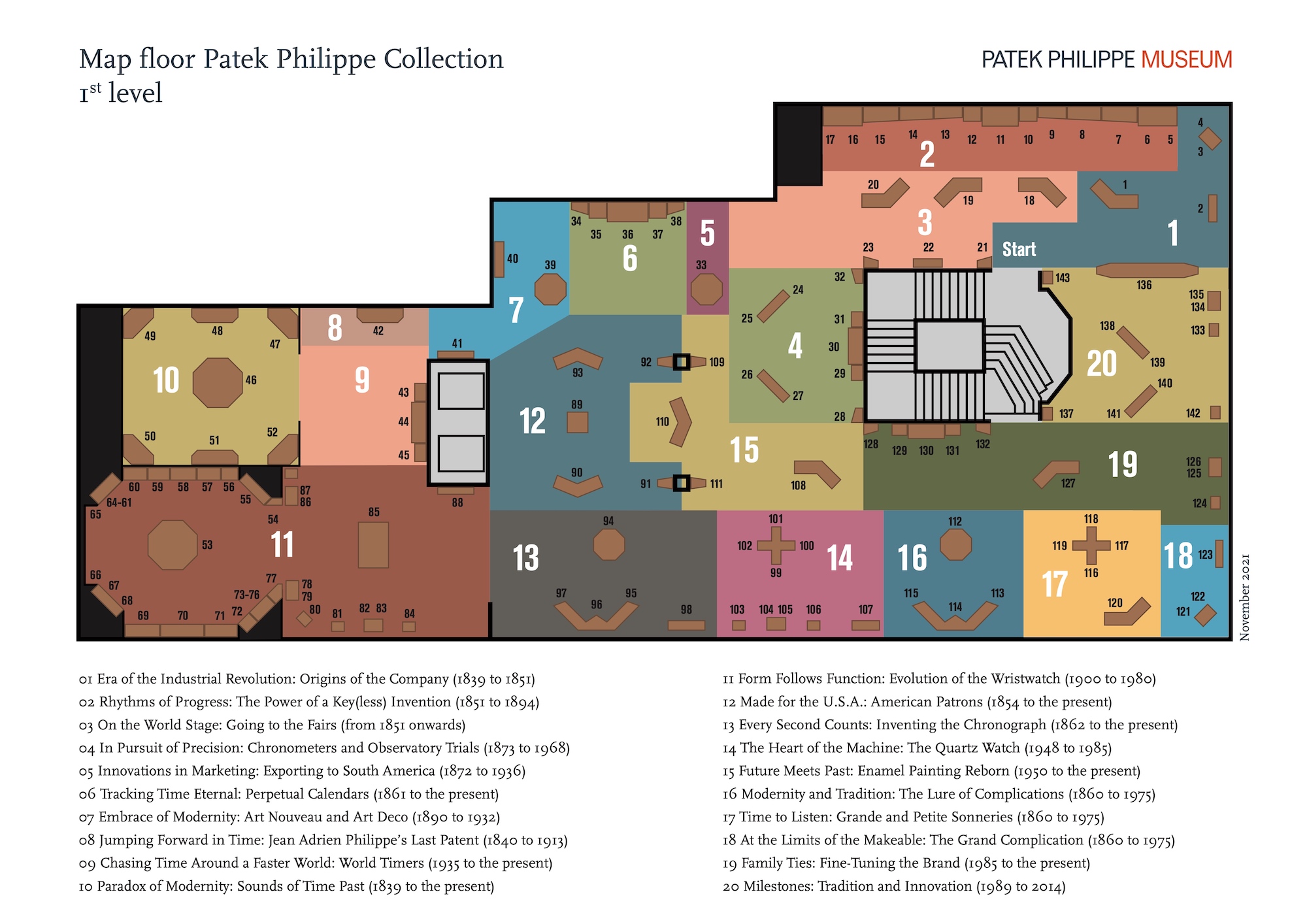 Patek Philippe Museum - plano primera planta