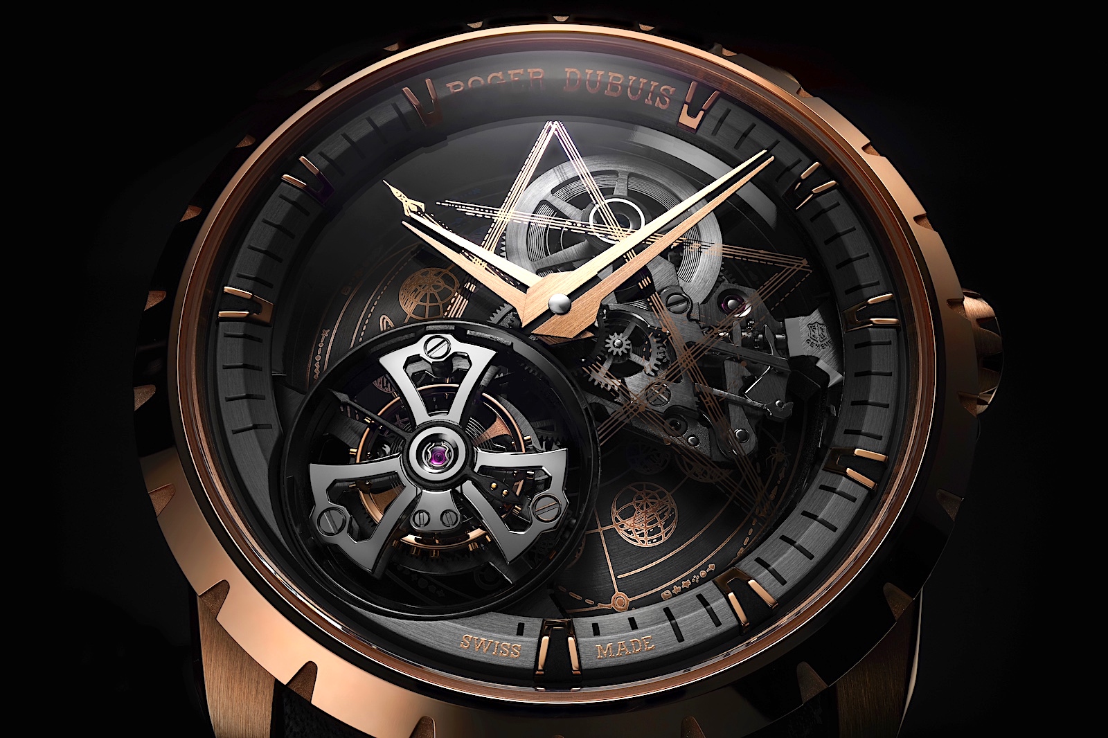 Roger Dubuis Excalibur Dr. Woo Monotourbillon - dial