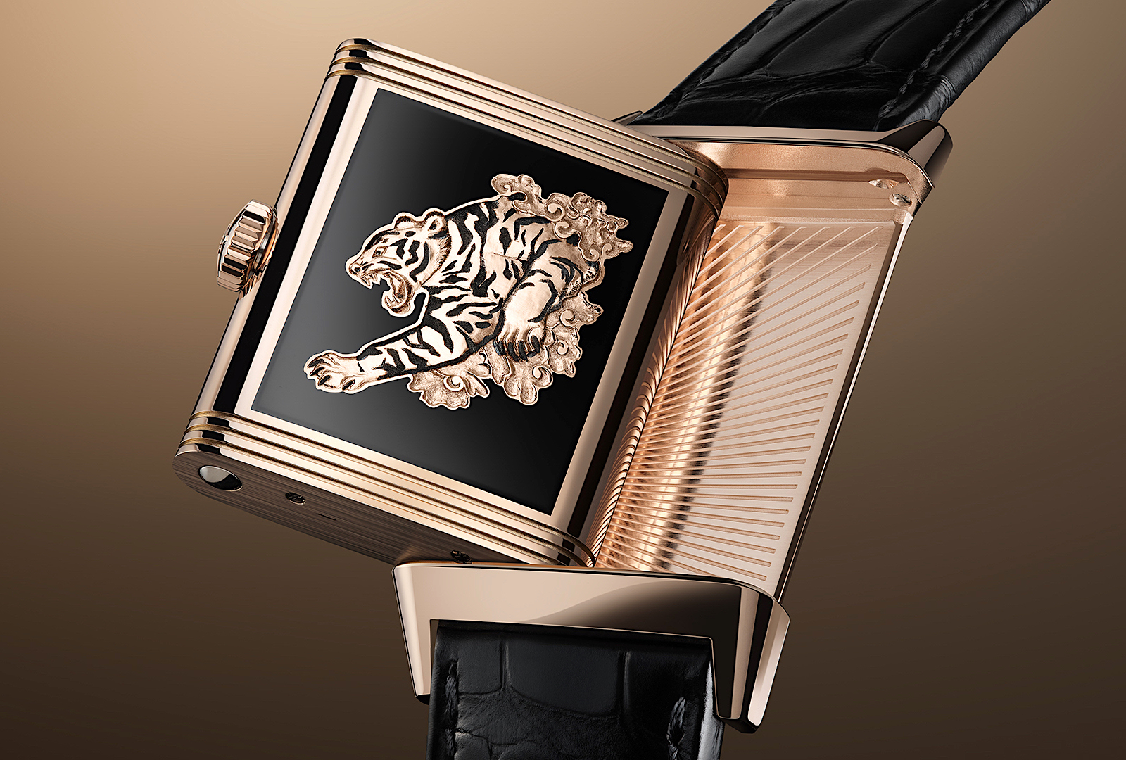 Jaeger-LeCoultre Reverso Tribute Enamel Tiger - grabado.