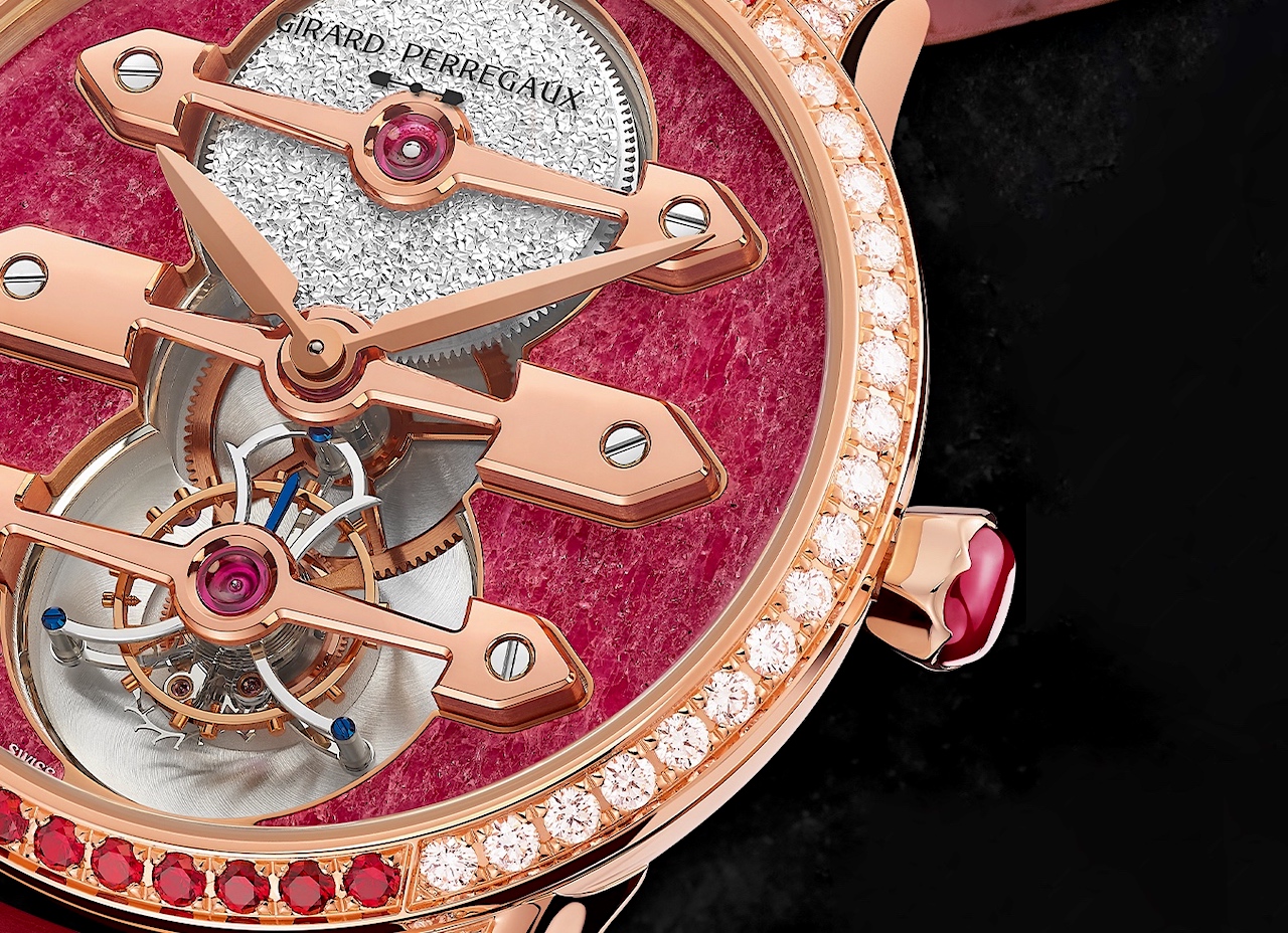 Girard-Perregaux Tourbillon with Three Gold Bridges Ruby Heart - dial