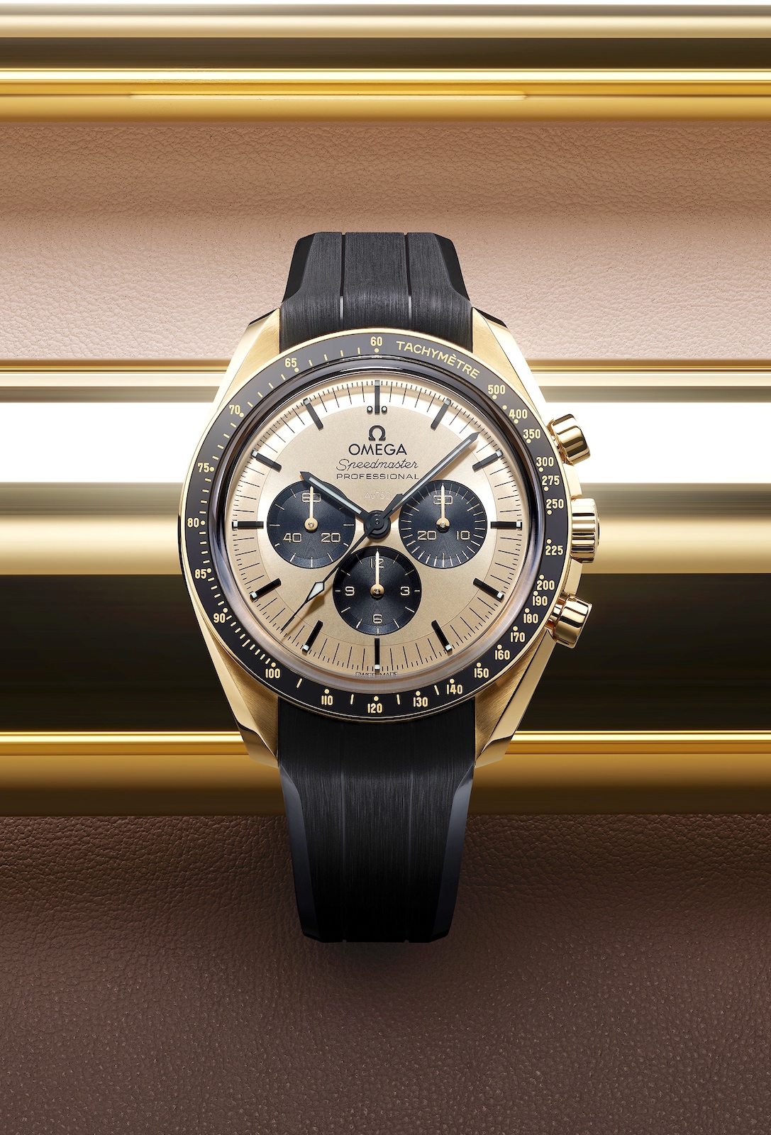 Omega Speedmaster Moonwatch Moonshine cuir