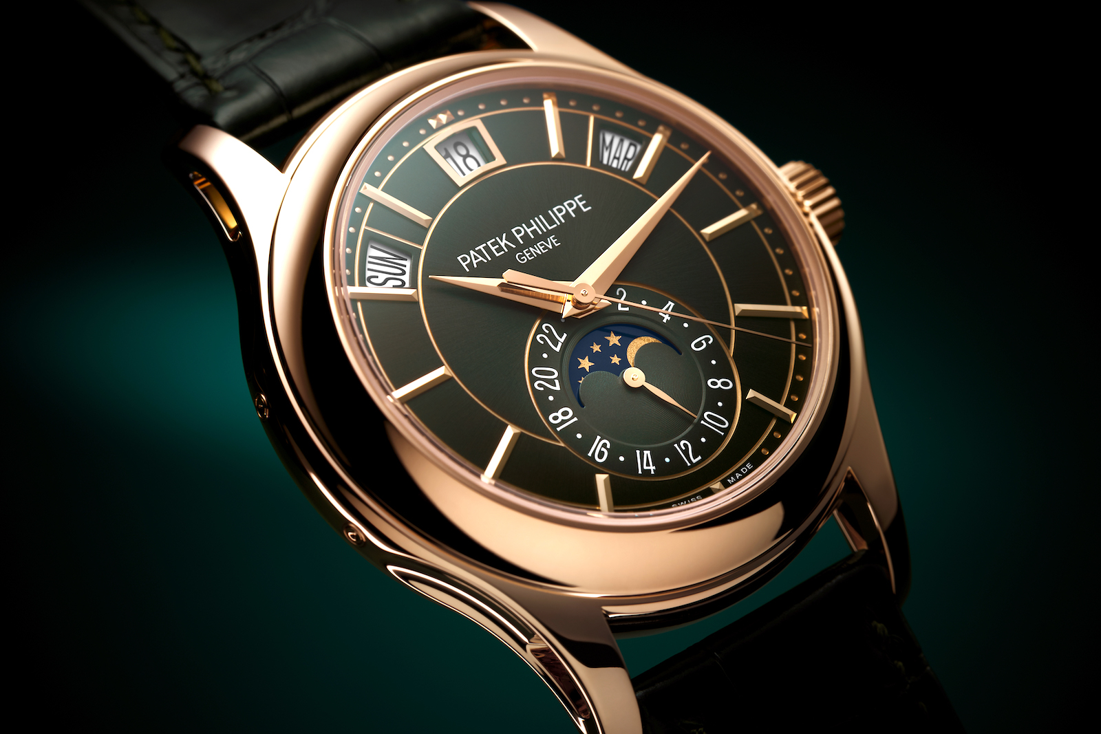 Patek Philippe en Watches and Wonders 2022 - Anual Calendar 5205R-011 - esfera