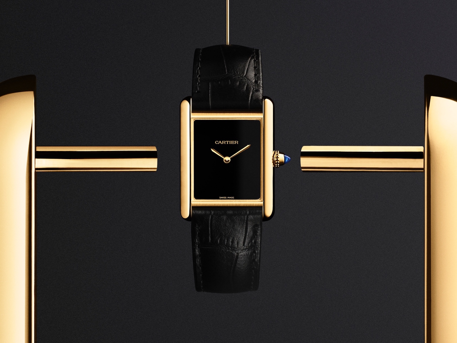Tank Louis Cartier - gold black