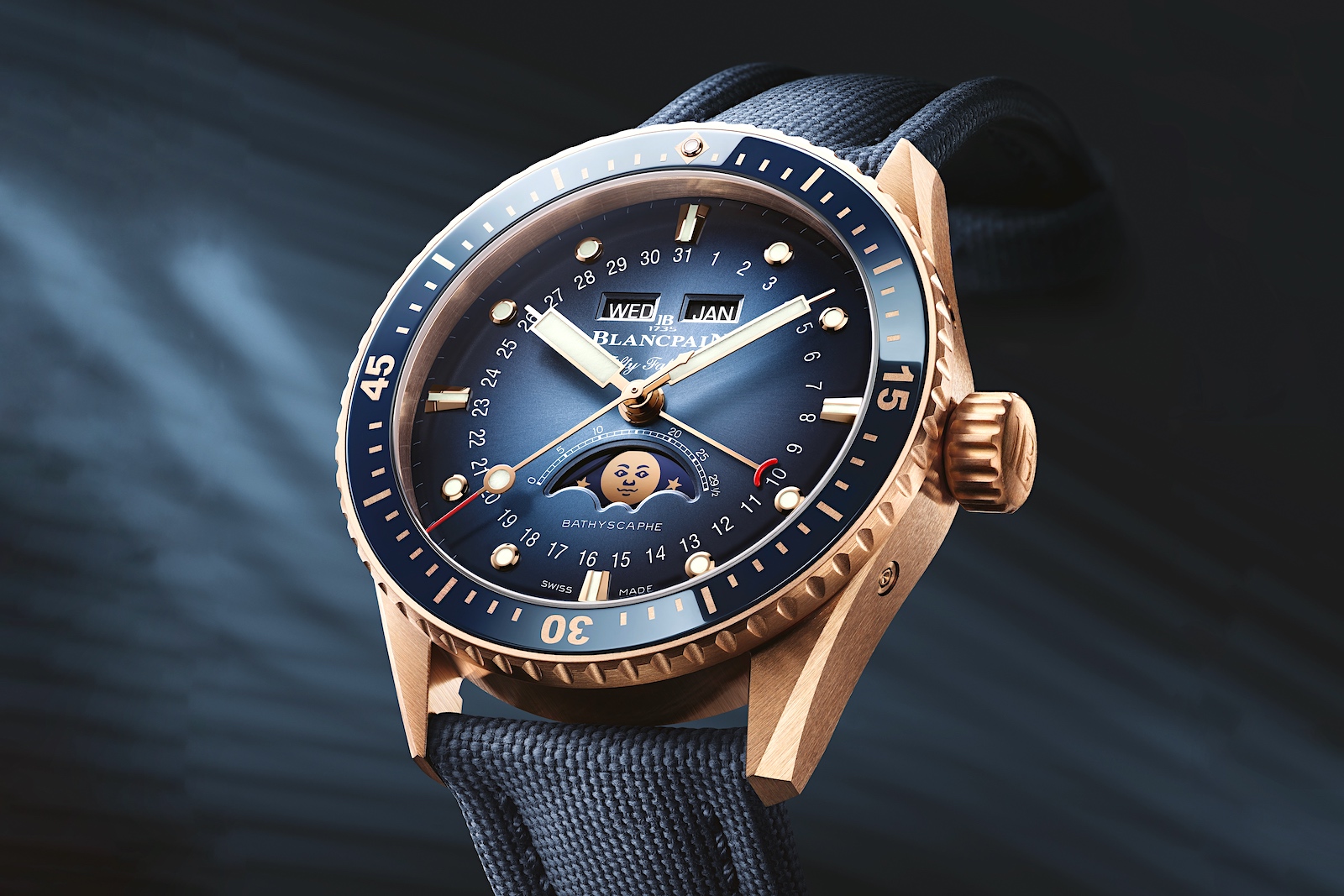 Blancpain Fifty Fathoms Bathyscaphe Quantième Complet - gold