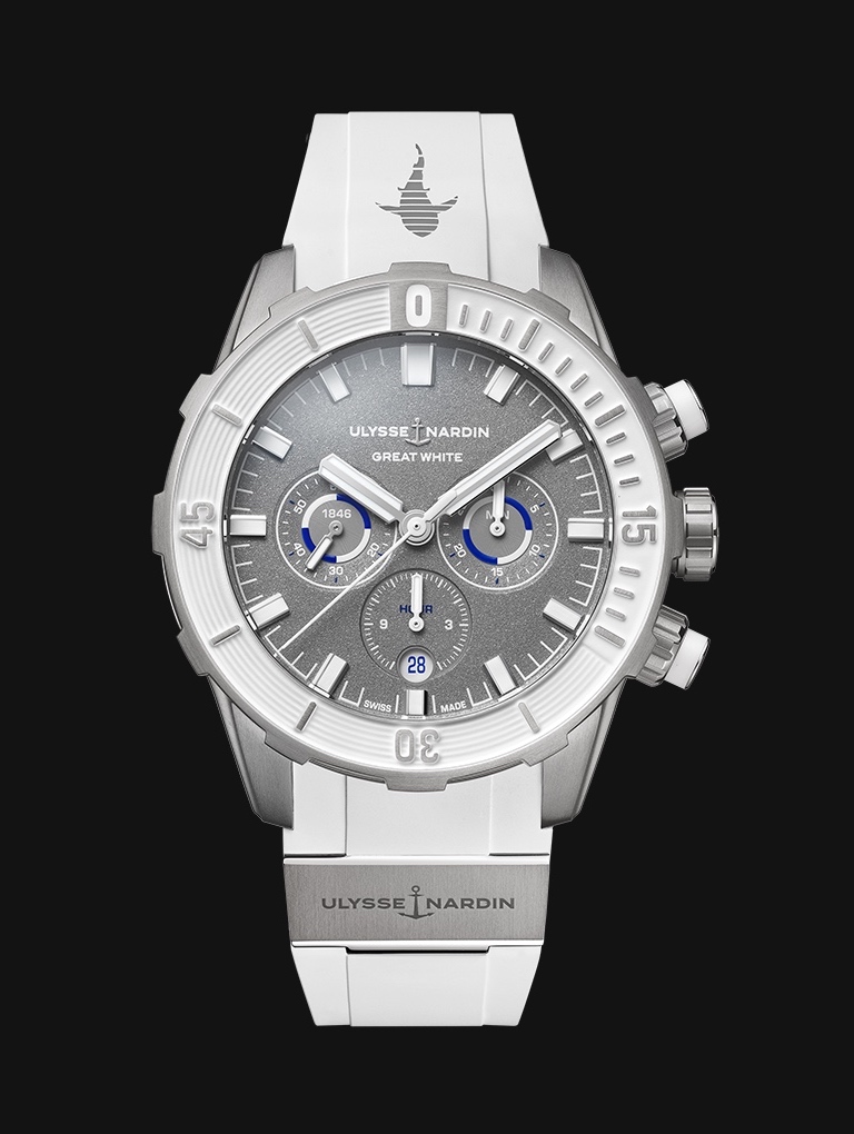 Ulysse Nardin Diver Chronograph Great White - front black