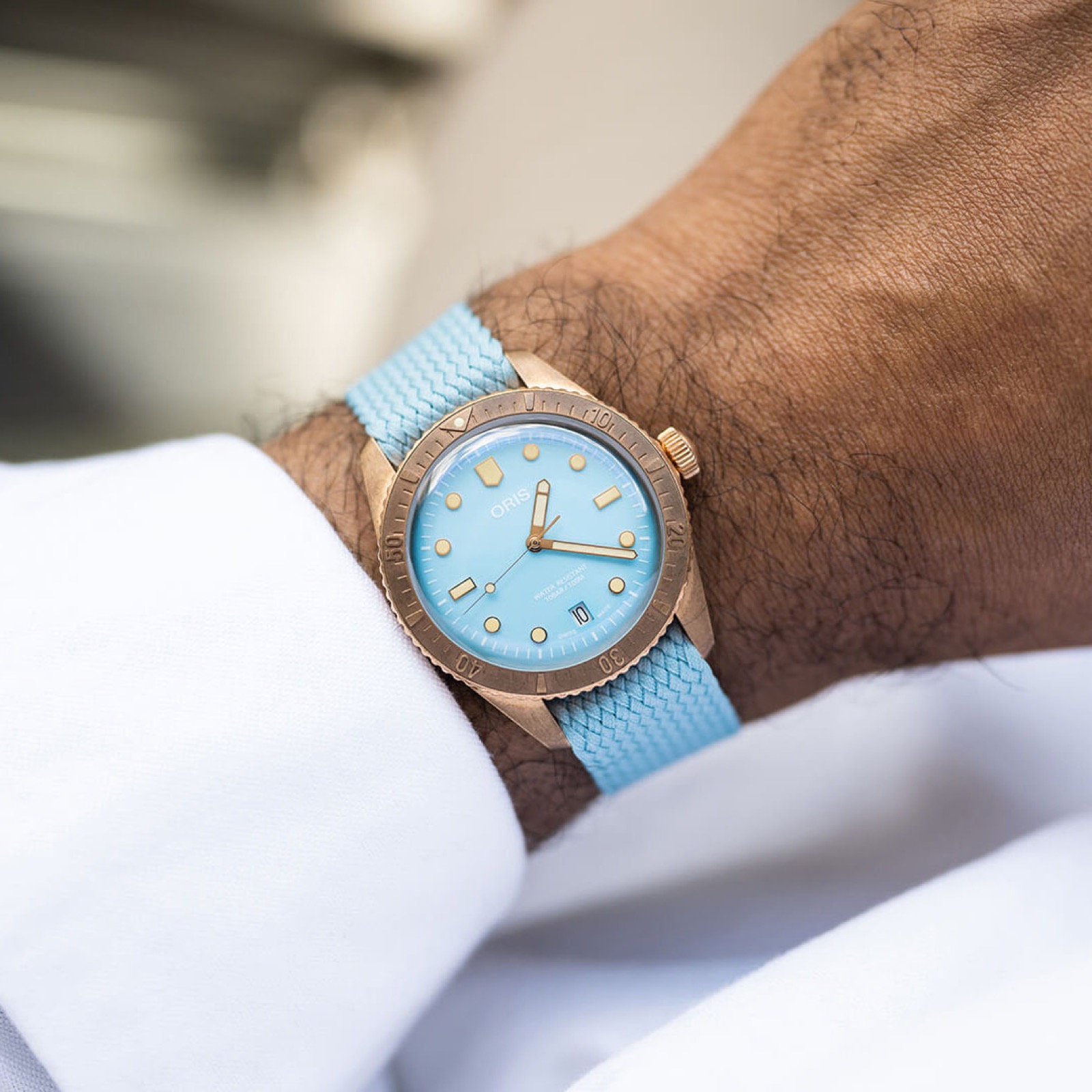 Oris Sixty-Five Cotton Candy Perlon