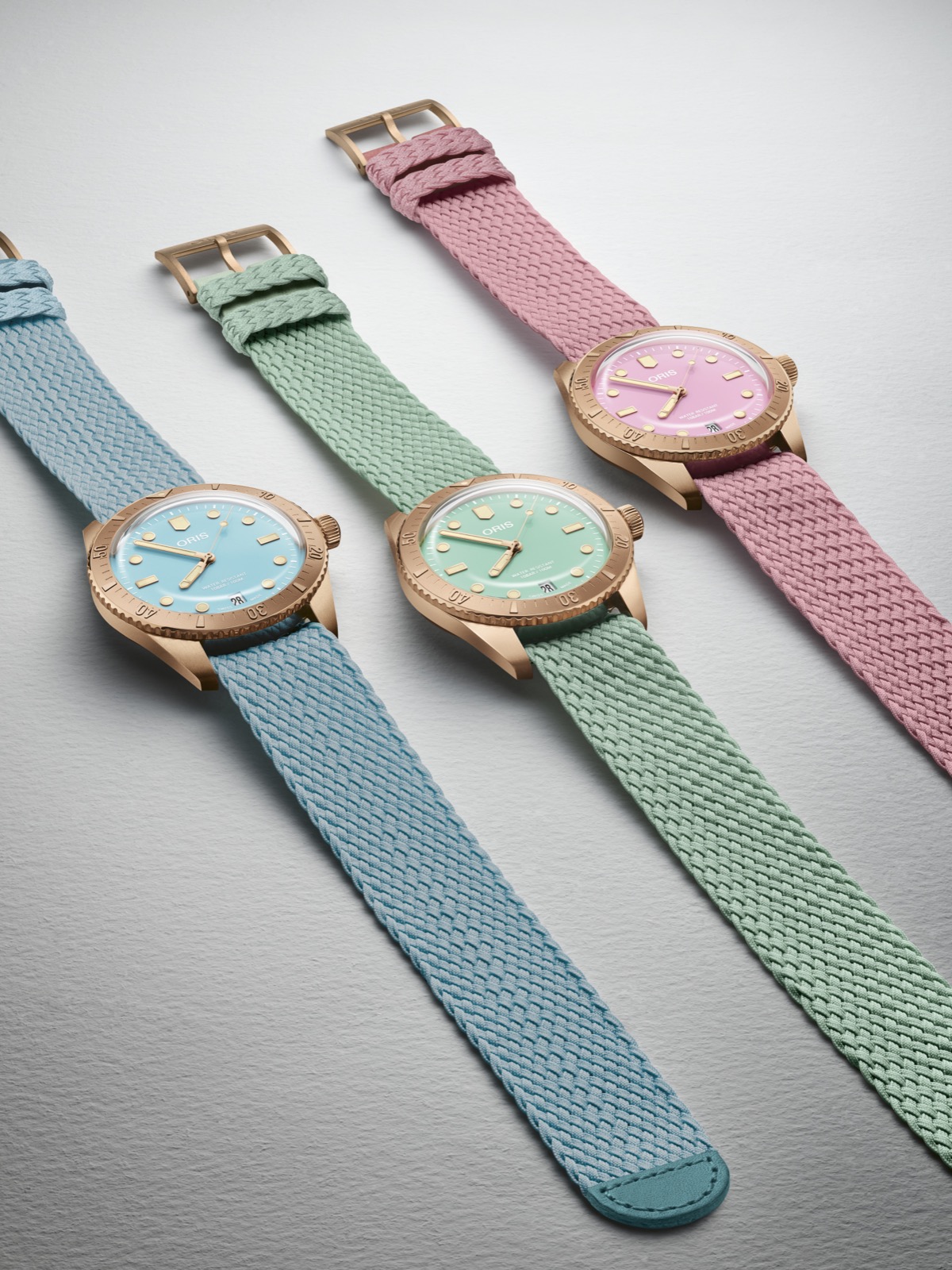 Oris Sixty-Five Cotton Candy Perlon