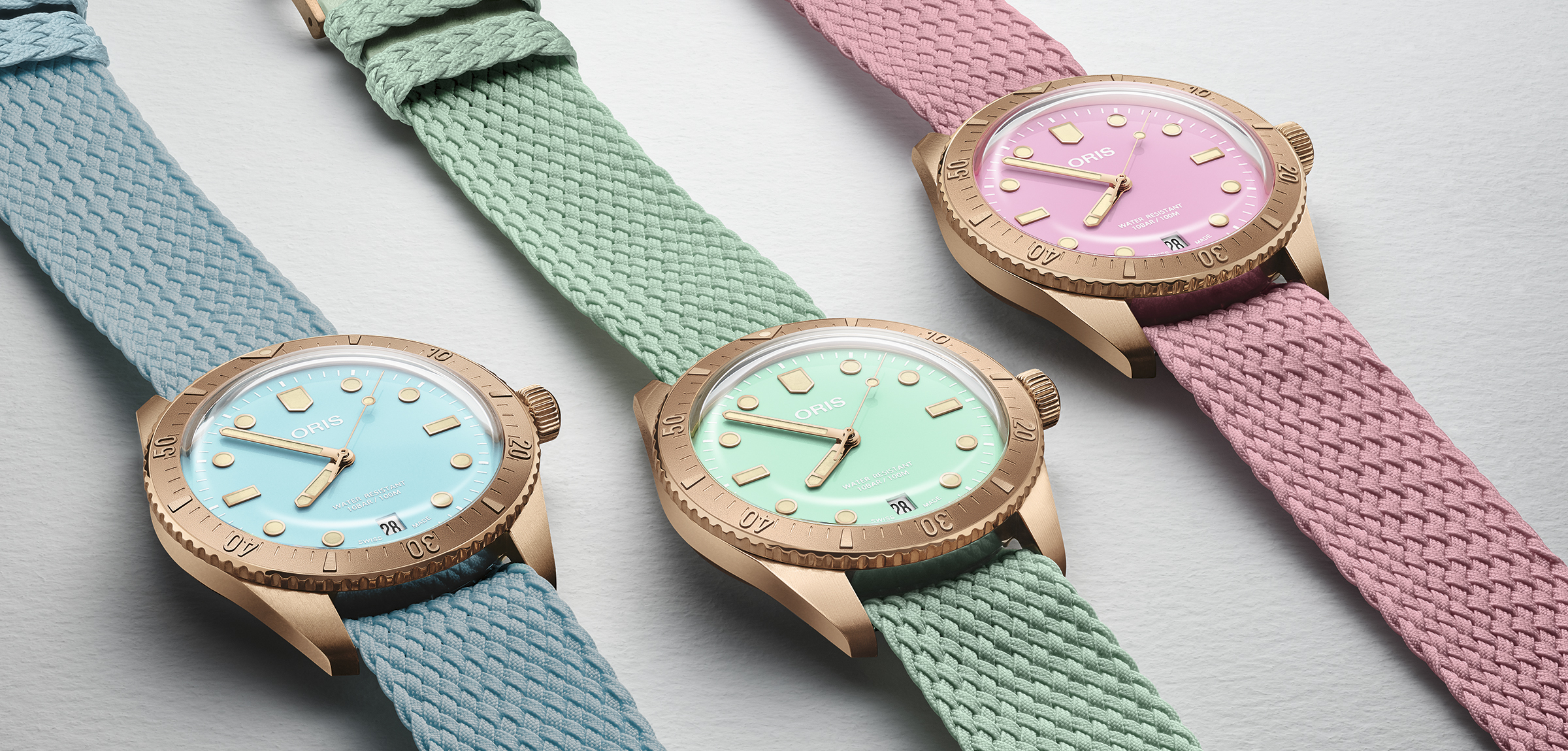 Oris Sixty-Five Cotton Candy Perlon