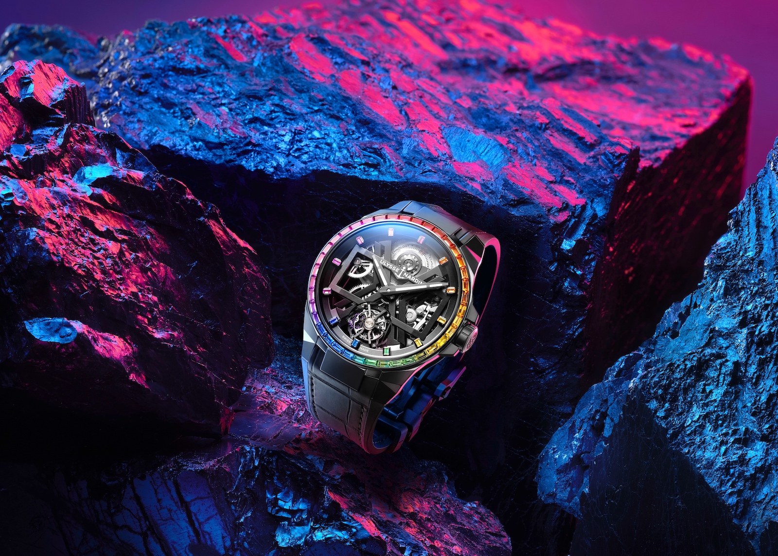 Ulysse Nardin en los Geneva Watch Days 2022 - Blastv Tourbillon Rainbow lifestyle 01