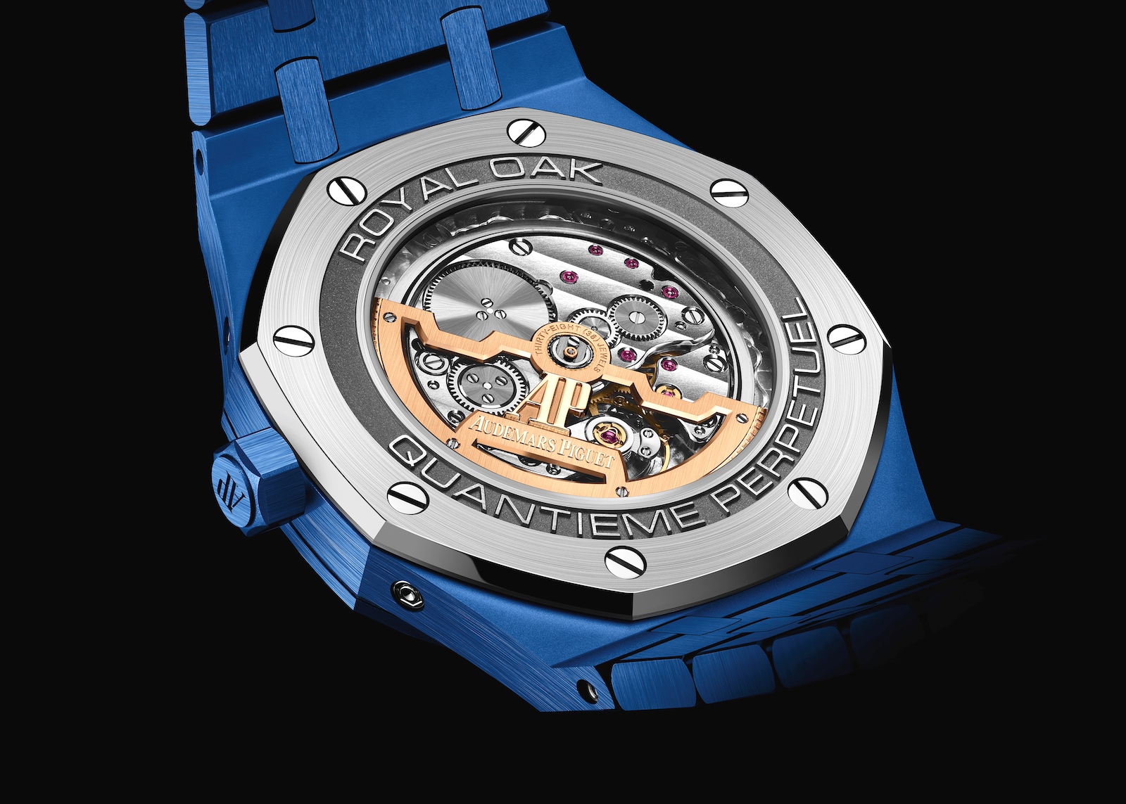 Audemars Piguet Royal Oak Perpetual Calendar Blue Ceramic- caseback