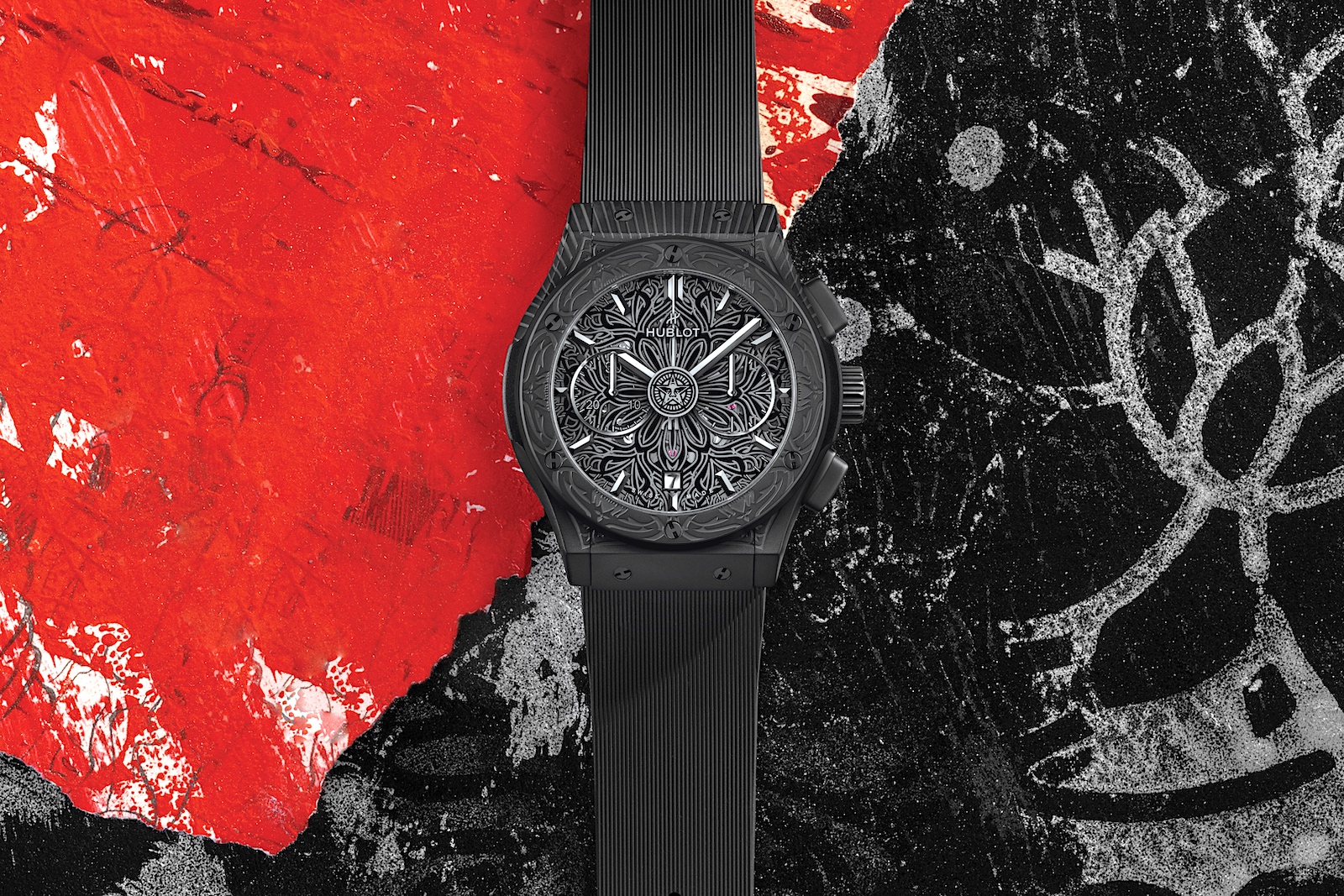 Hublot Classic Fusion Aerofusion Chronograph All Black Shepard Fairey - art