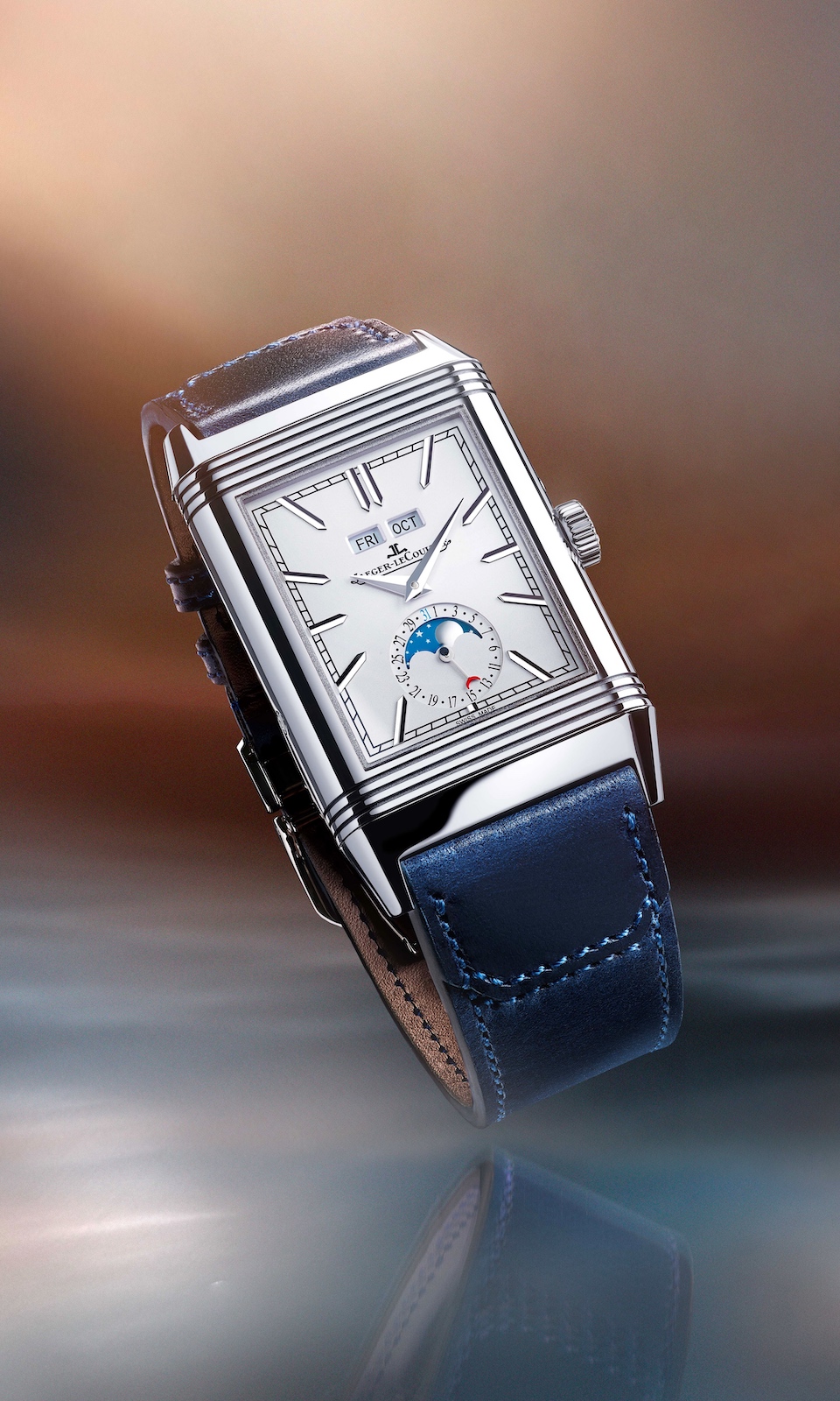 Jaeger-LeCoultre Reverso Tribute Duoface Calendar - steel anverso