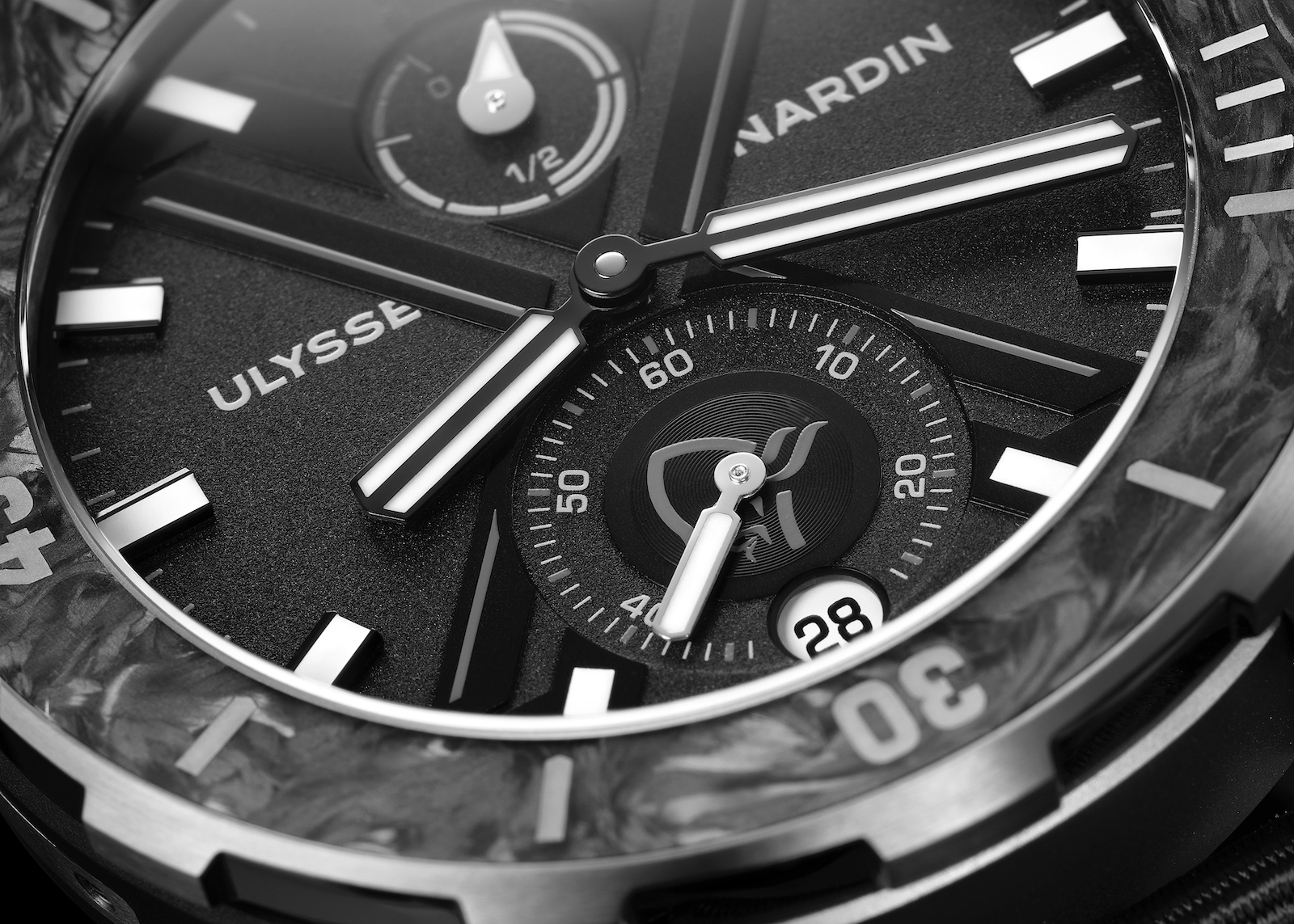 Ulysse Nardin Diver Norrøna Arctic Night - dial