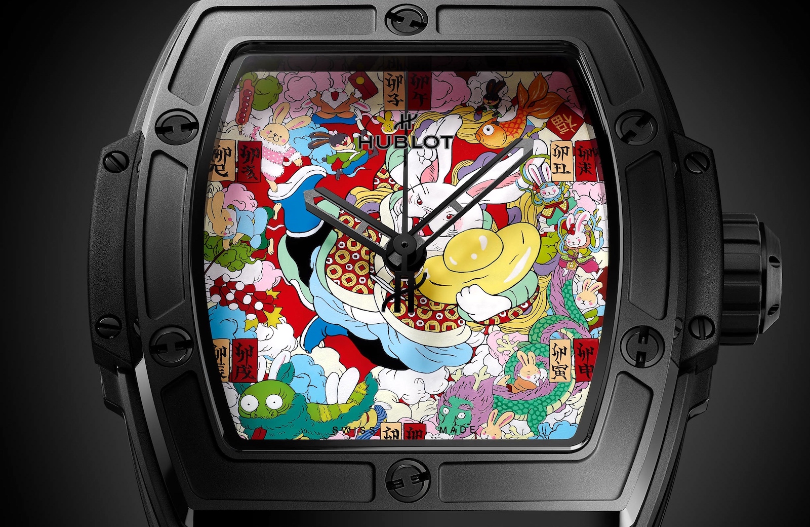 Hublot Spirit of Big Bang Black Ceramic Rabbit - dial