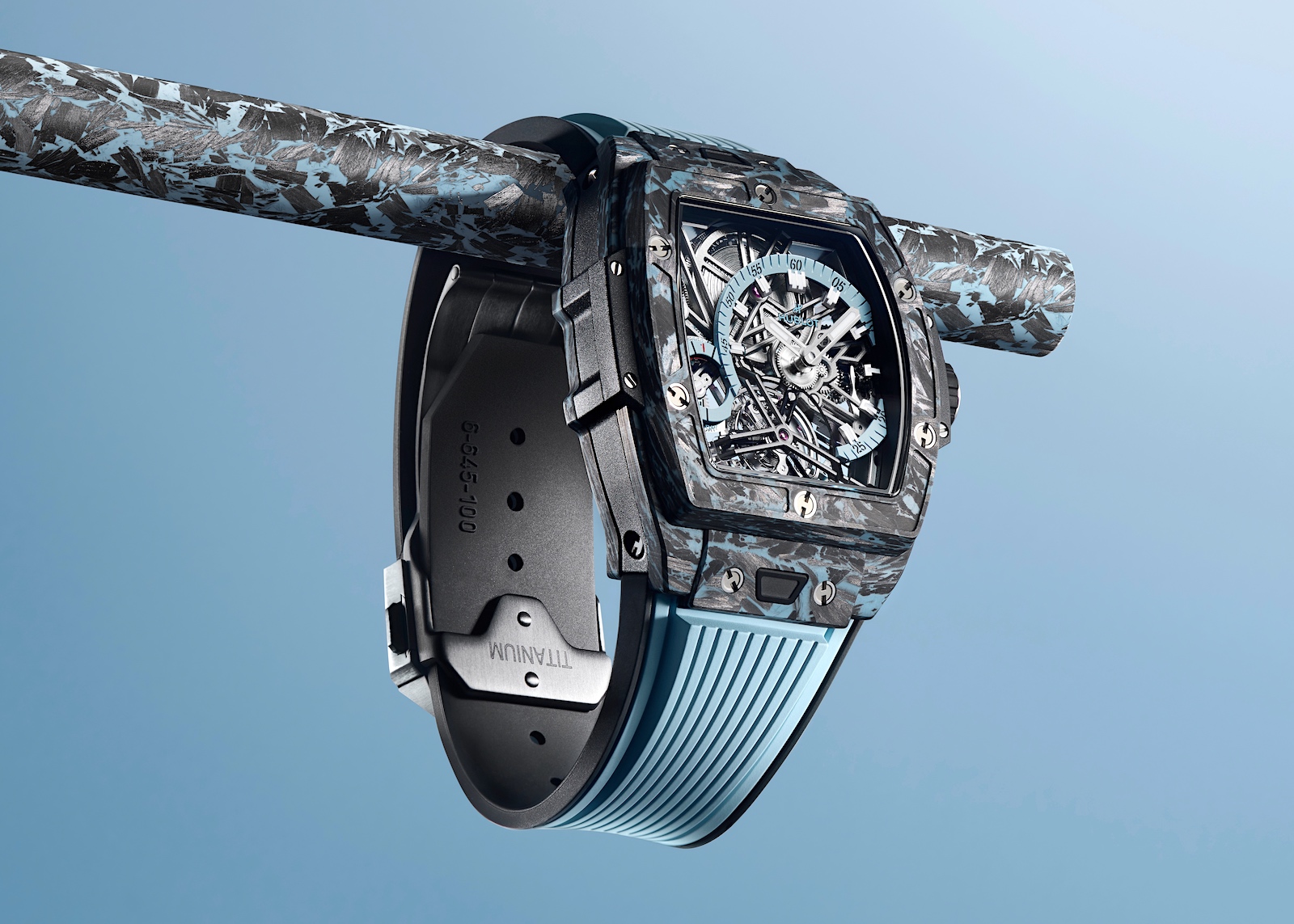 Hublot Spirit of Big Bang Tourbillon 5-Day Power Reserve Sky Blue Carbon