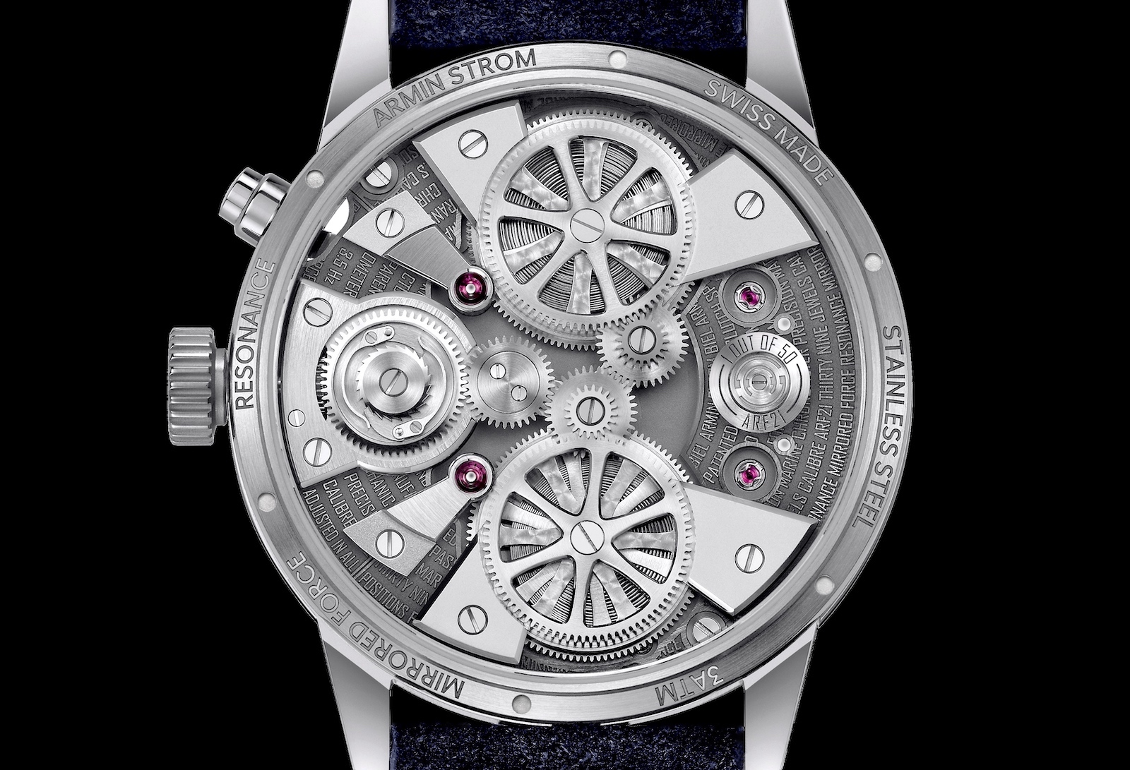 Armin Strom Mirrored Force Resonance Manufacture Edition Blue - caseback