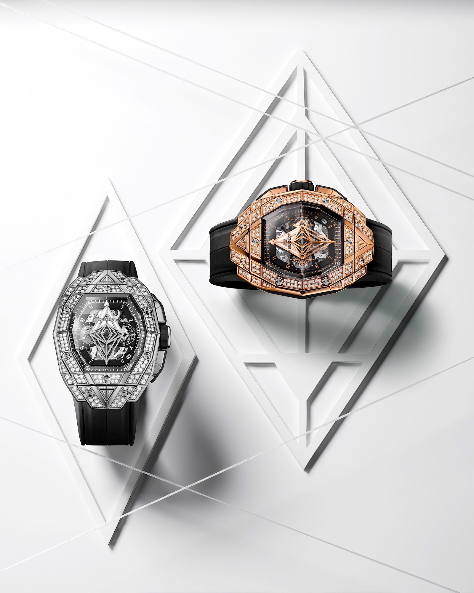 Hublot Spirit of Big Bang Sang Bleu - duo diamonds