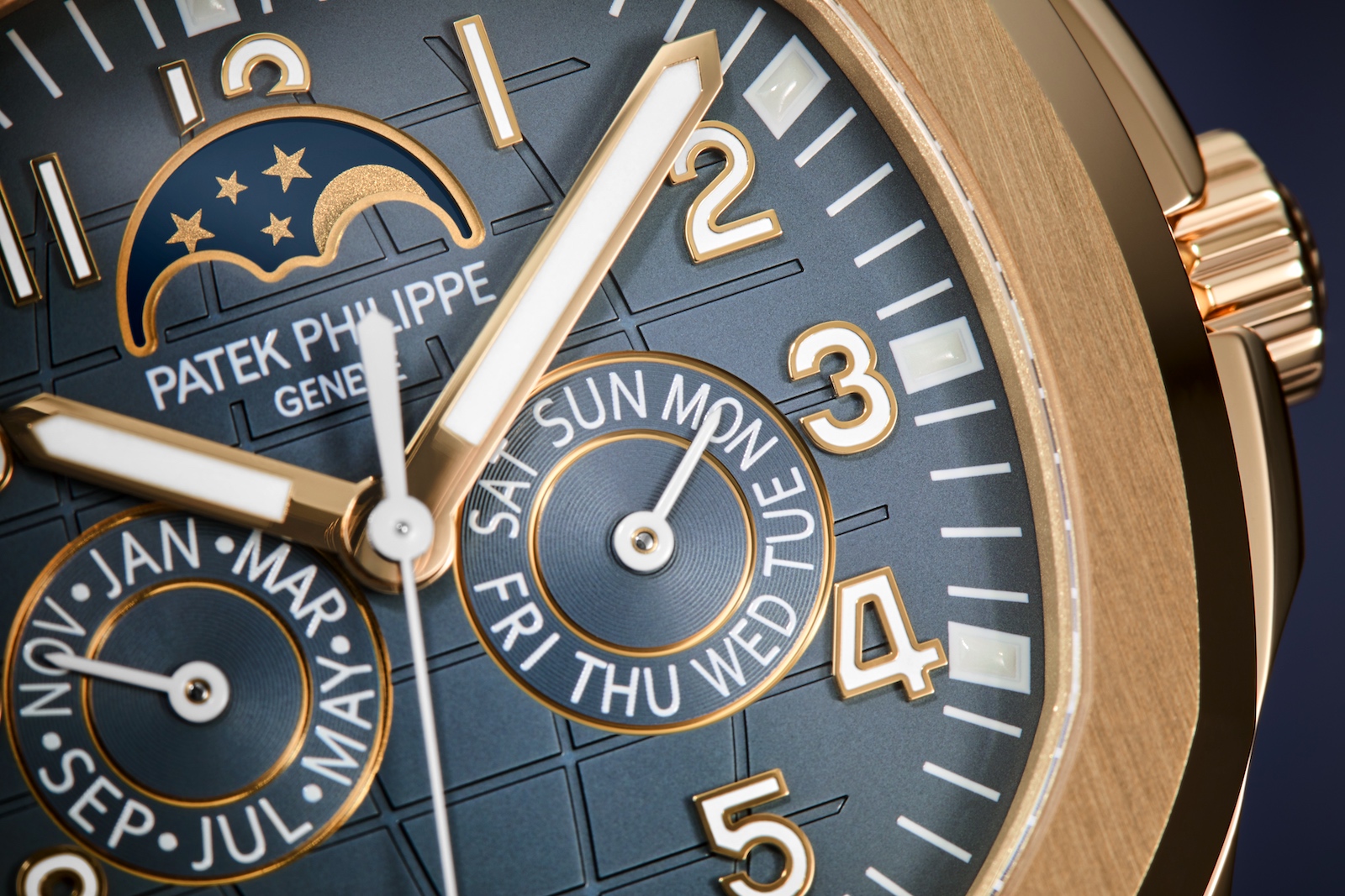 Patek Philippe Aquanaut Luce Annual Calendar 5261R - dial detail
