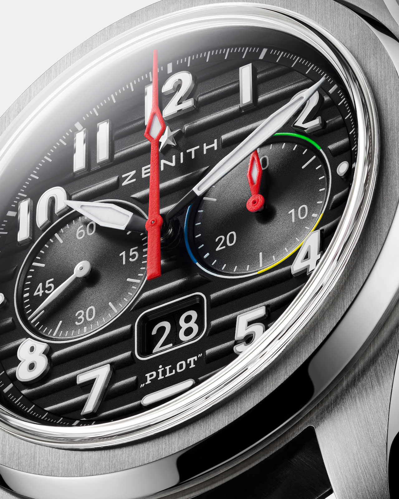 Zenith Pilot Big Date Flyback - dial