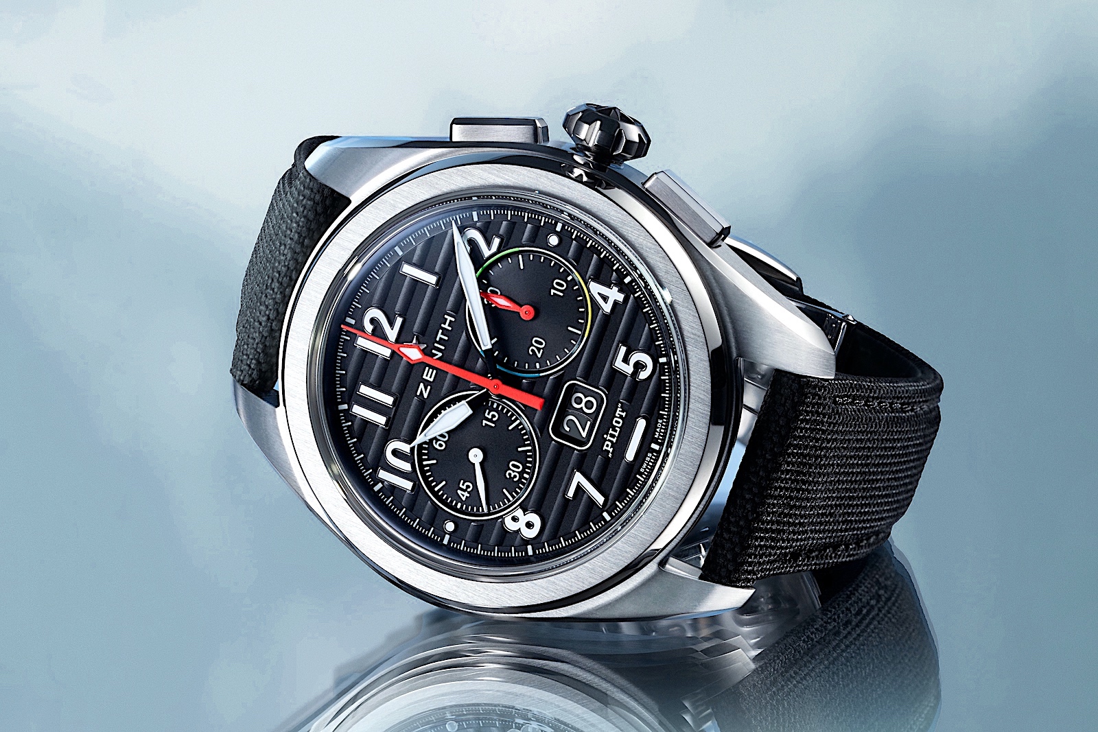 Zenith Pilot Big Date Flyback - steel