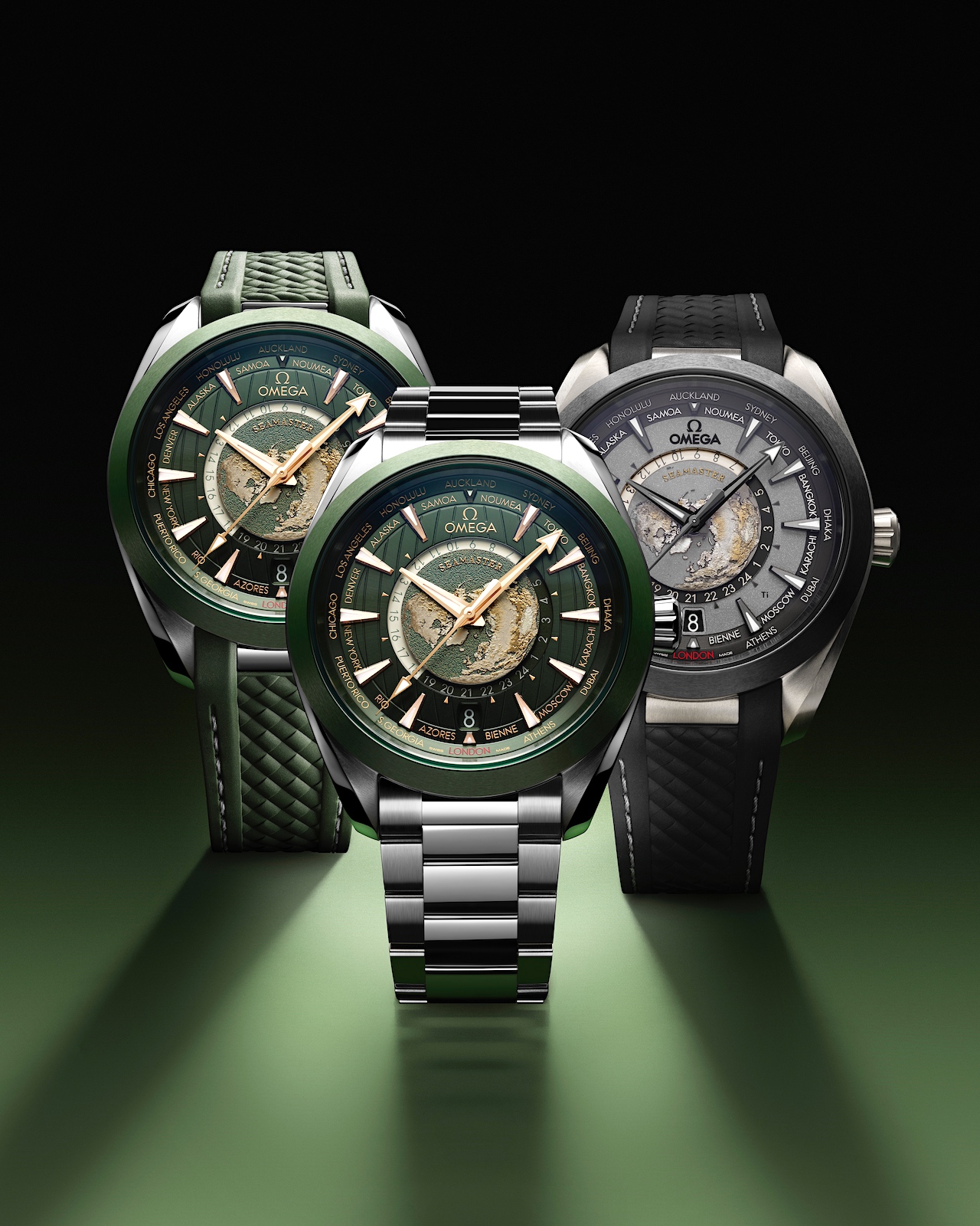 Omega Seamaster Aqua Terra Worldtimer - trio