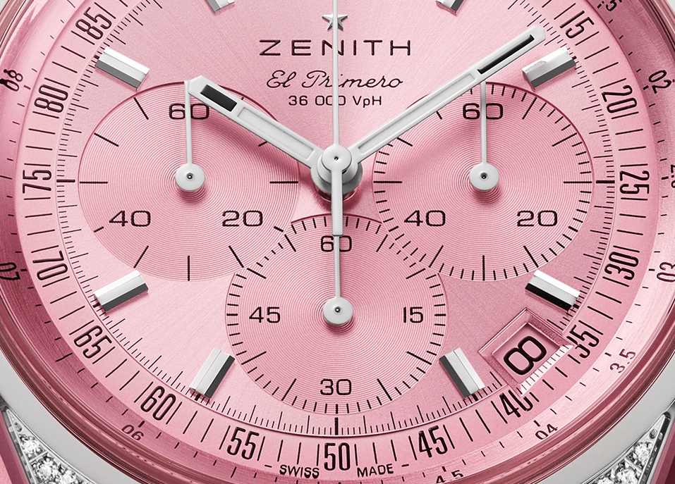 Zenith Chronomaster Original Pink “Unique Piece for Susan G. Komen” - dial