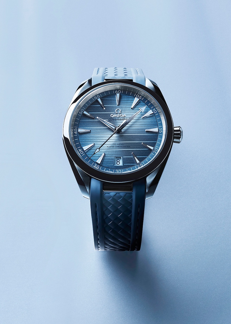 Omega Seamaster Summer Blue - Aquaterra rubber