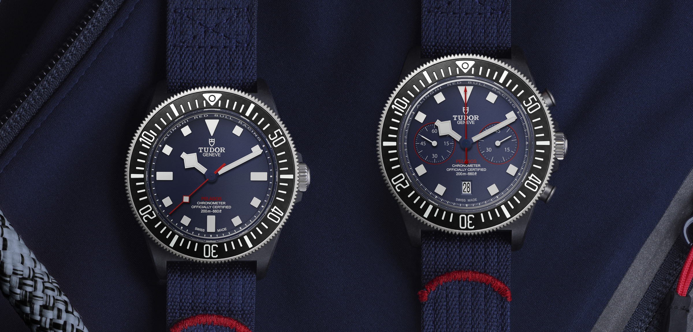 Tudor Pelagos FXD y Pelagos FXD Chrono Alinghi Red Bull Racing Edition