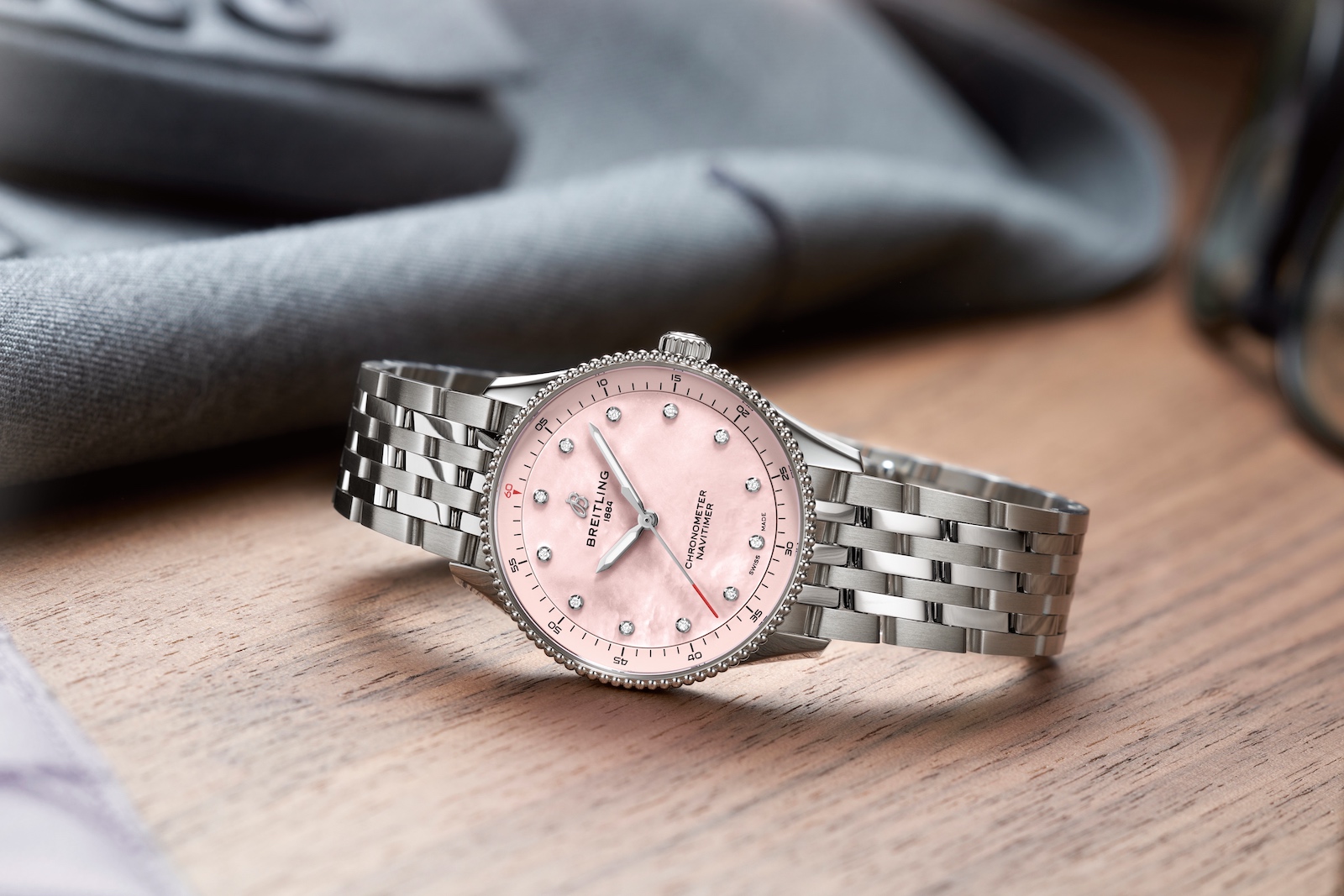 Breitling Navitimer 36 y 32 - rose nacar bracelet