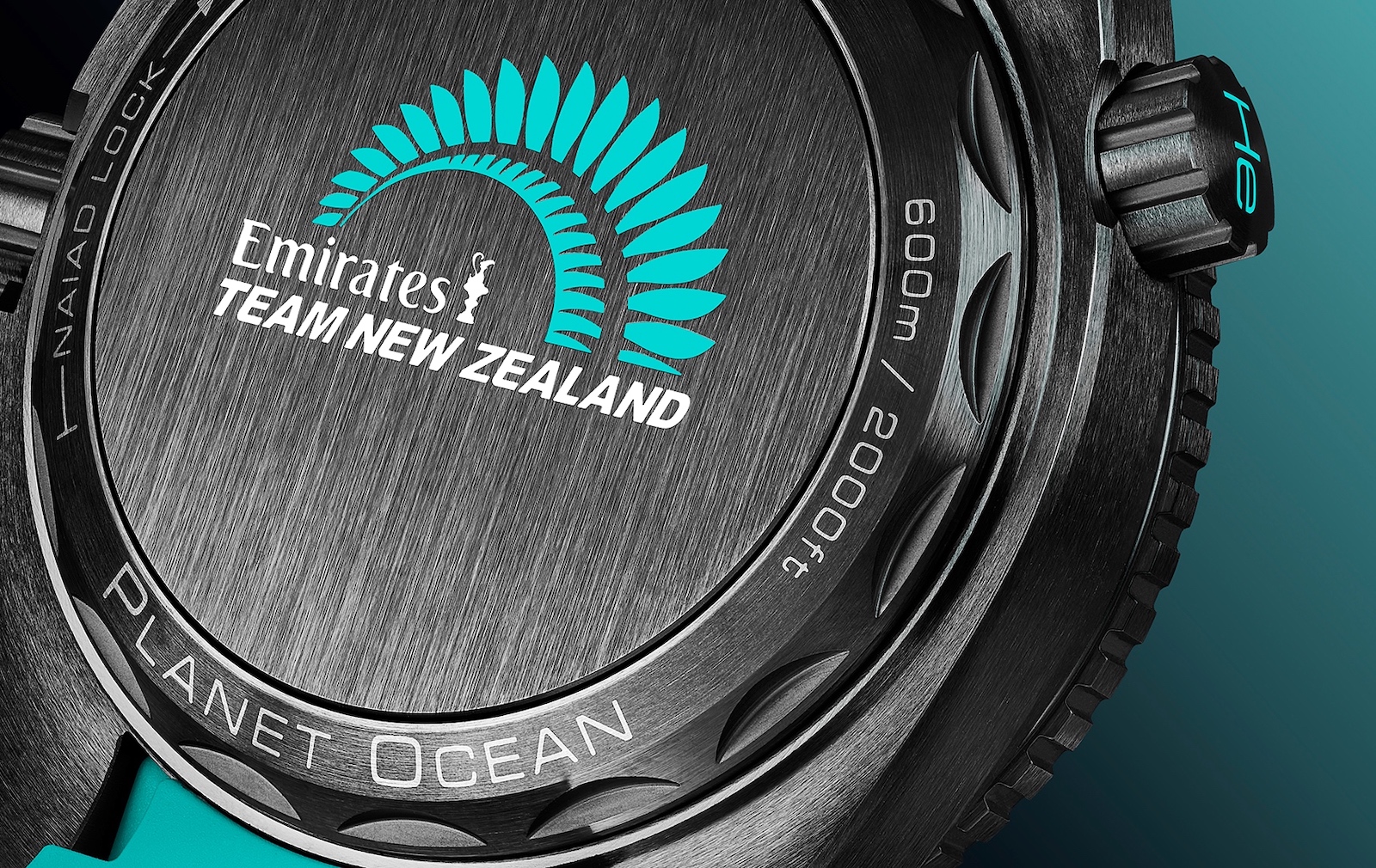 Omega Seamaster Planet Ocean Deep Black ETNZ Edition - caseback