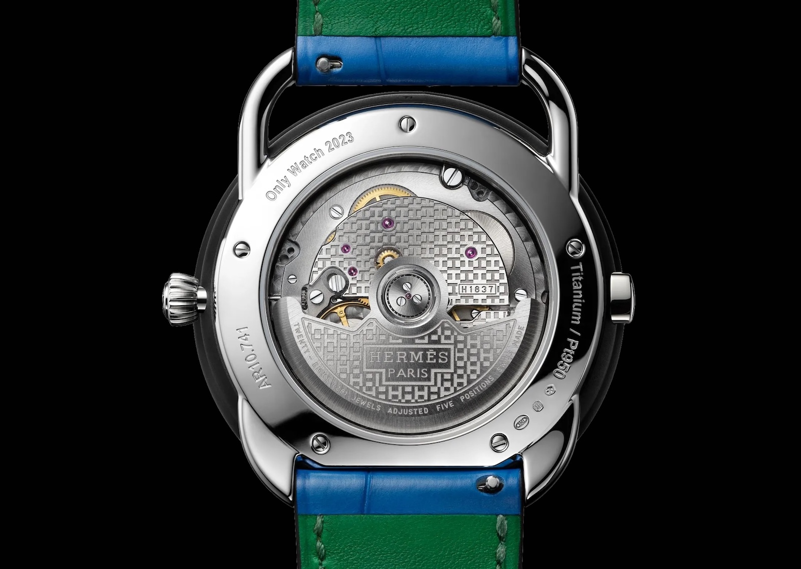Hermès Arceau Le temps voyageur Only Watch - caseback