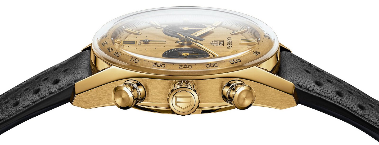 TAG Heuer Carrera Chronograph "Glassbox" en oro amarillo