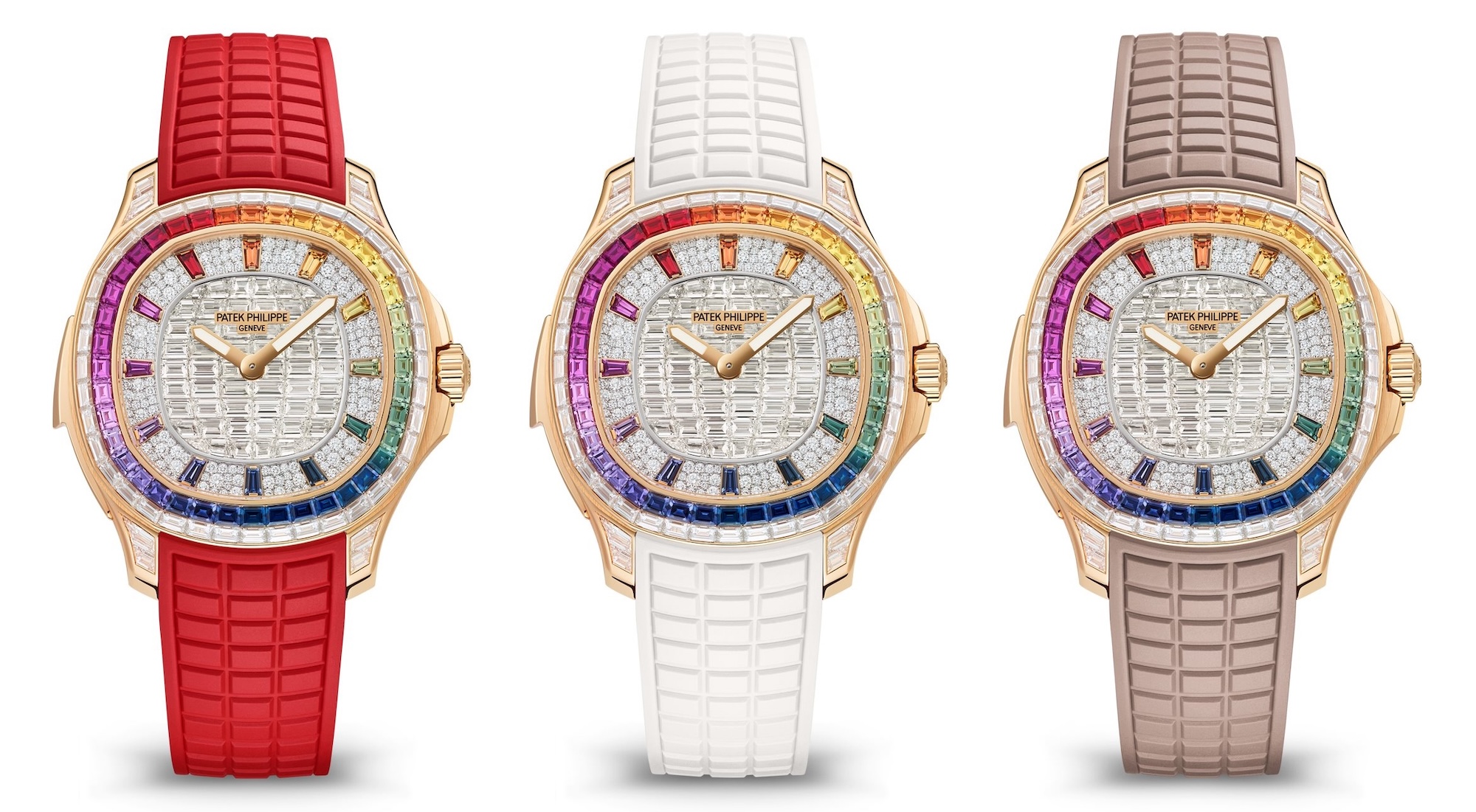 Patek Philippe Aquanaut Luce Rainbow 5260:355R - trio