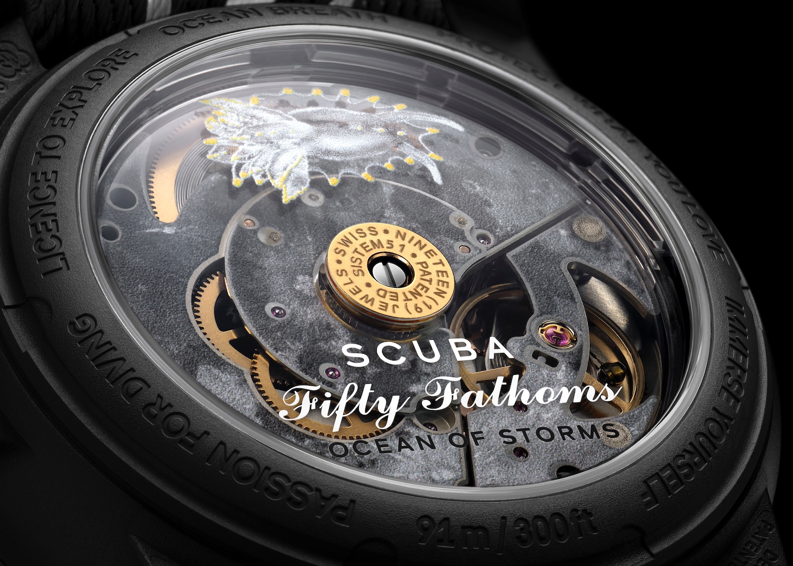 Blancpain x Swatch Bioceramic Scuba Fifty Fathoms Ocean of Storms - caseback