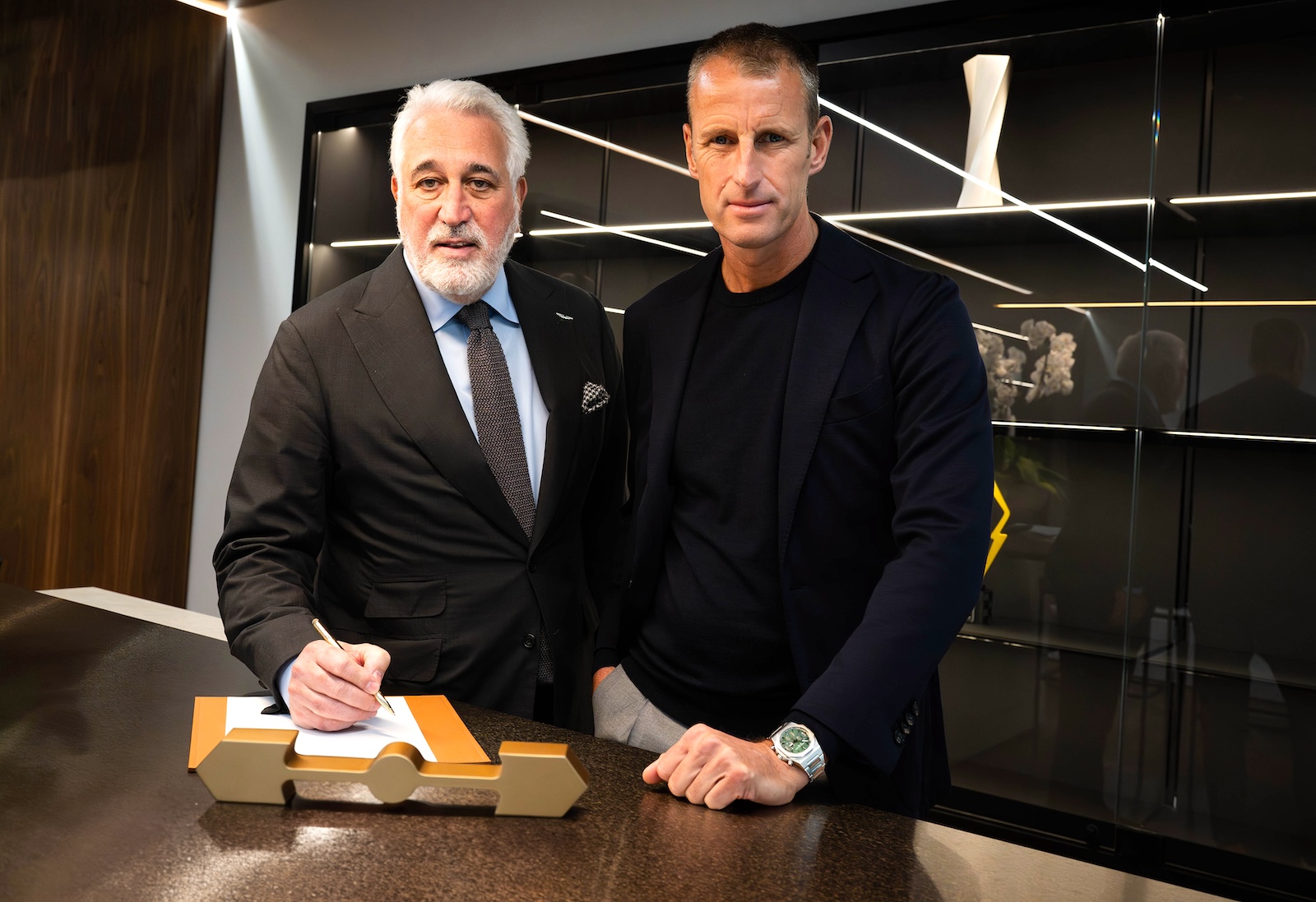Girard-Perregaux y Aston Martin - Patrick Pruniaux & Lawrence Stroll signing