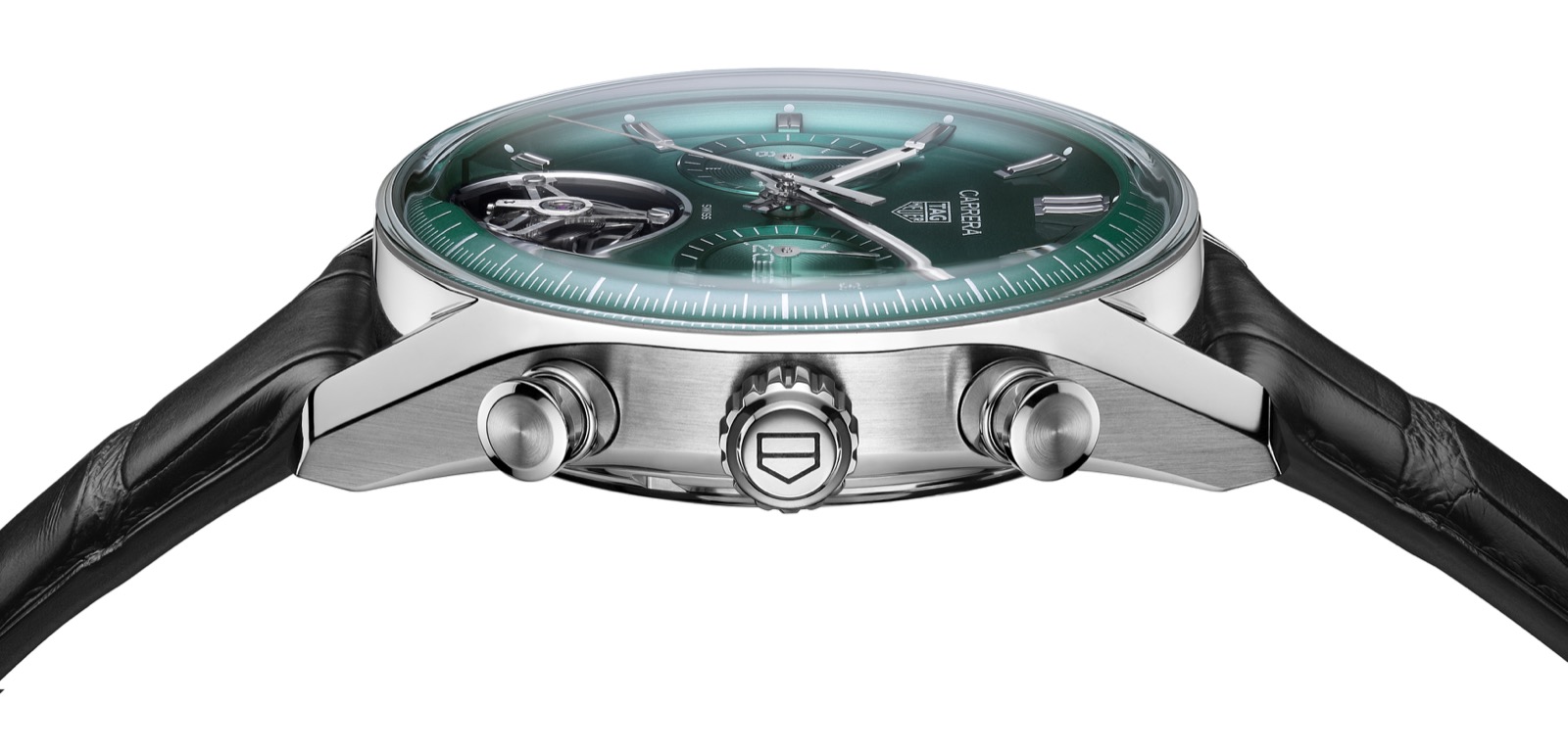 TAG Heuer Carrera Chronograph Tourbillon Glassbox Green