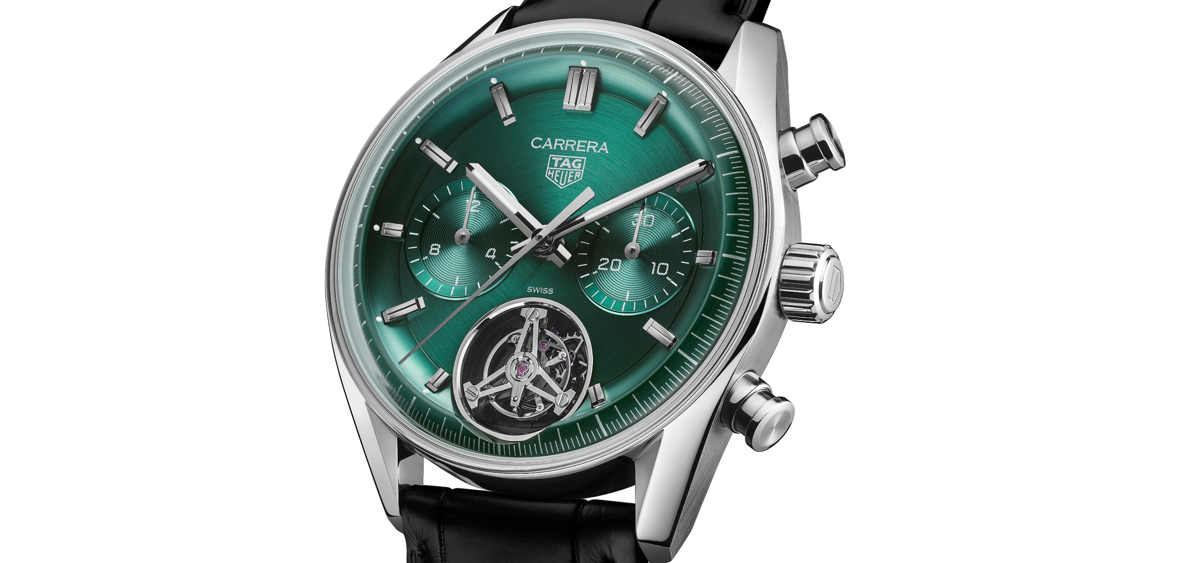 TAG Heuer Carrera Chronograph Tourbillon Glassbox Green