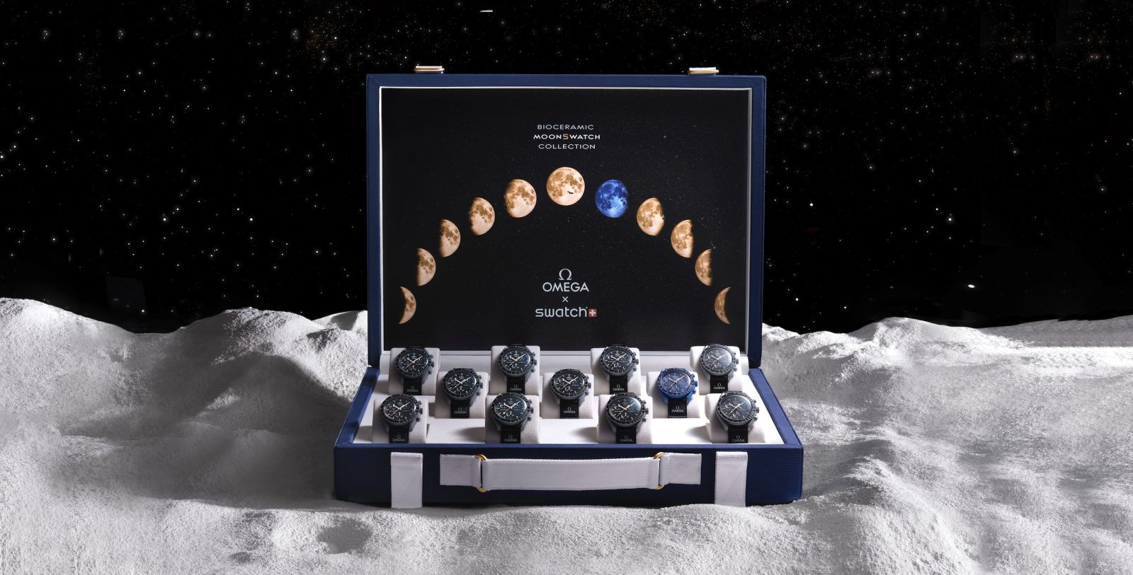 Sotheby’s subastará 11 MoonSwatch Moonshine Gold Suitcases