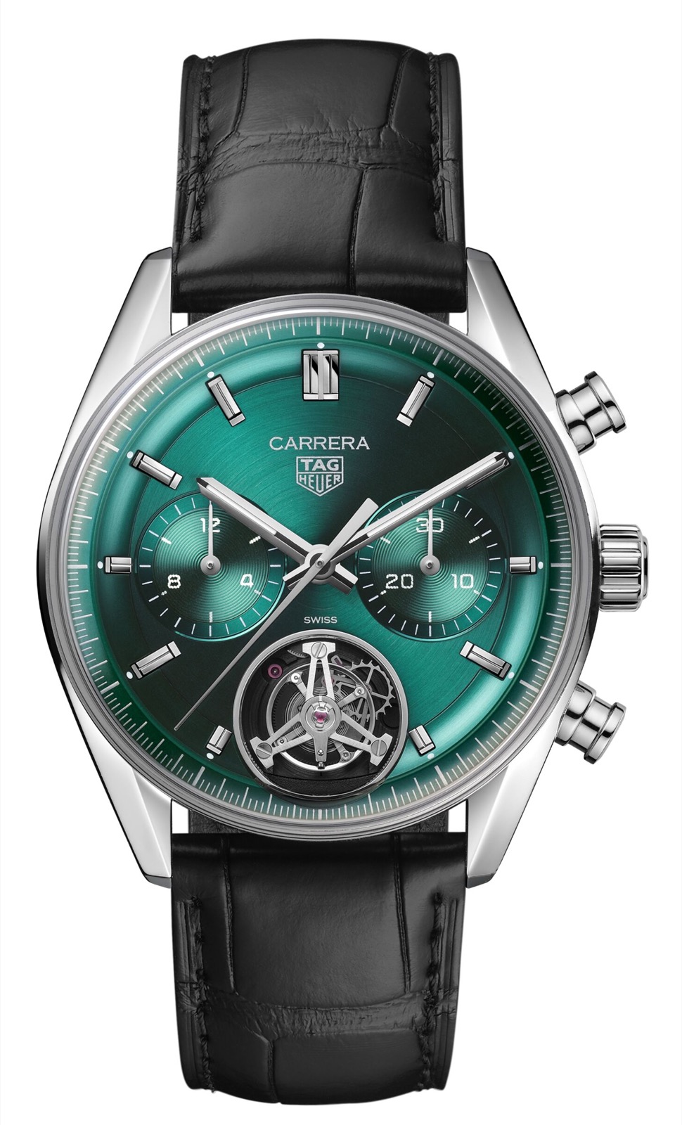 TAG Heuer Carrera Chronograph Tourbillon Glassbox Green
