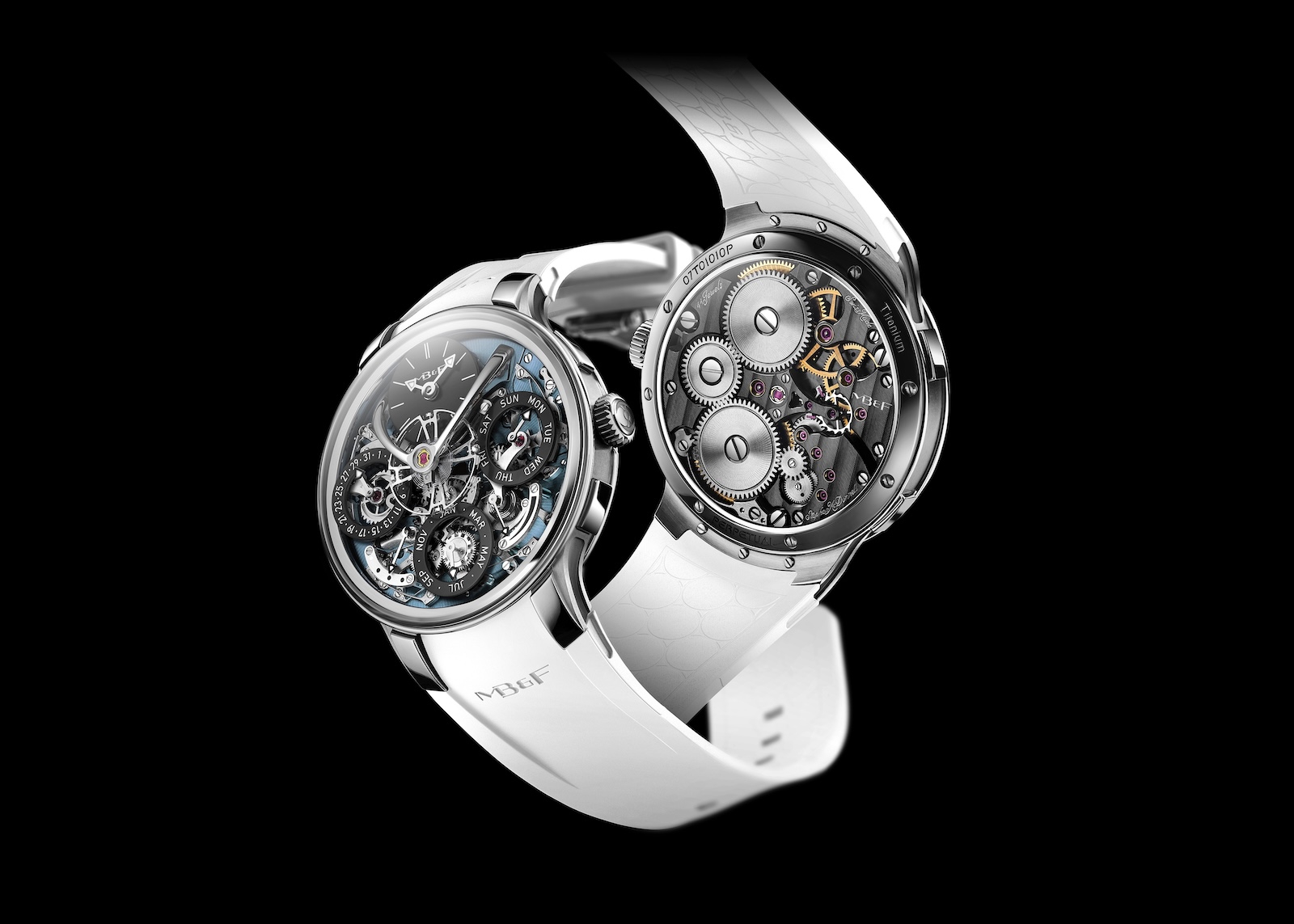 MB&F LM Perpetual EVO Icy Blue - front-back