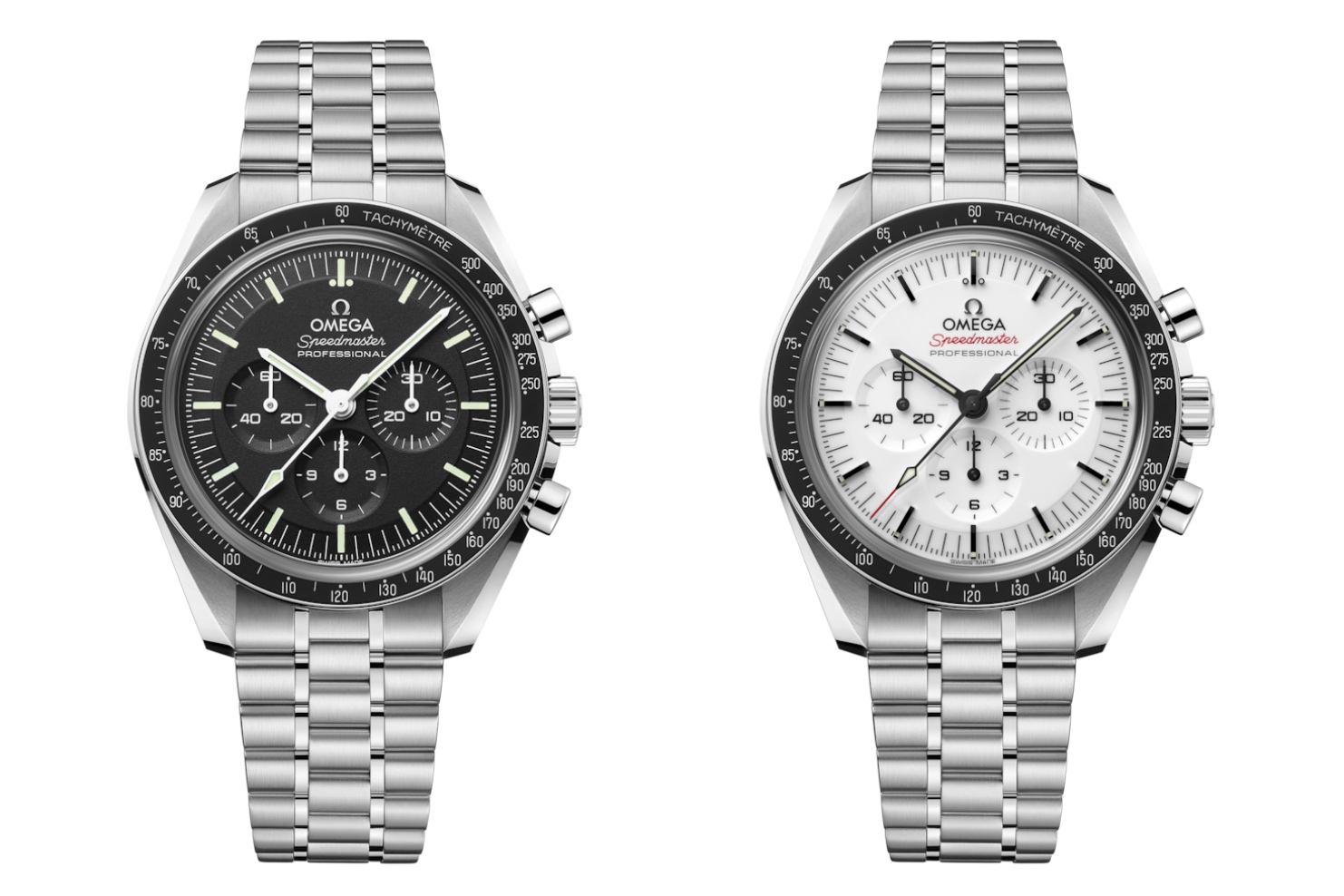 Omega Speedmaster Moonwatch White Dial - black vs white