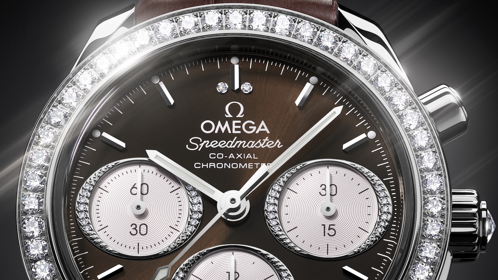 Omega Speedmaster 38 - brown, detalle